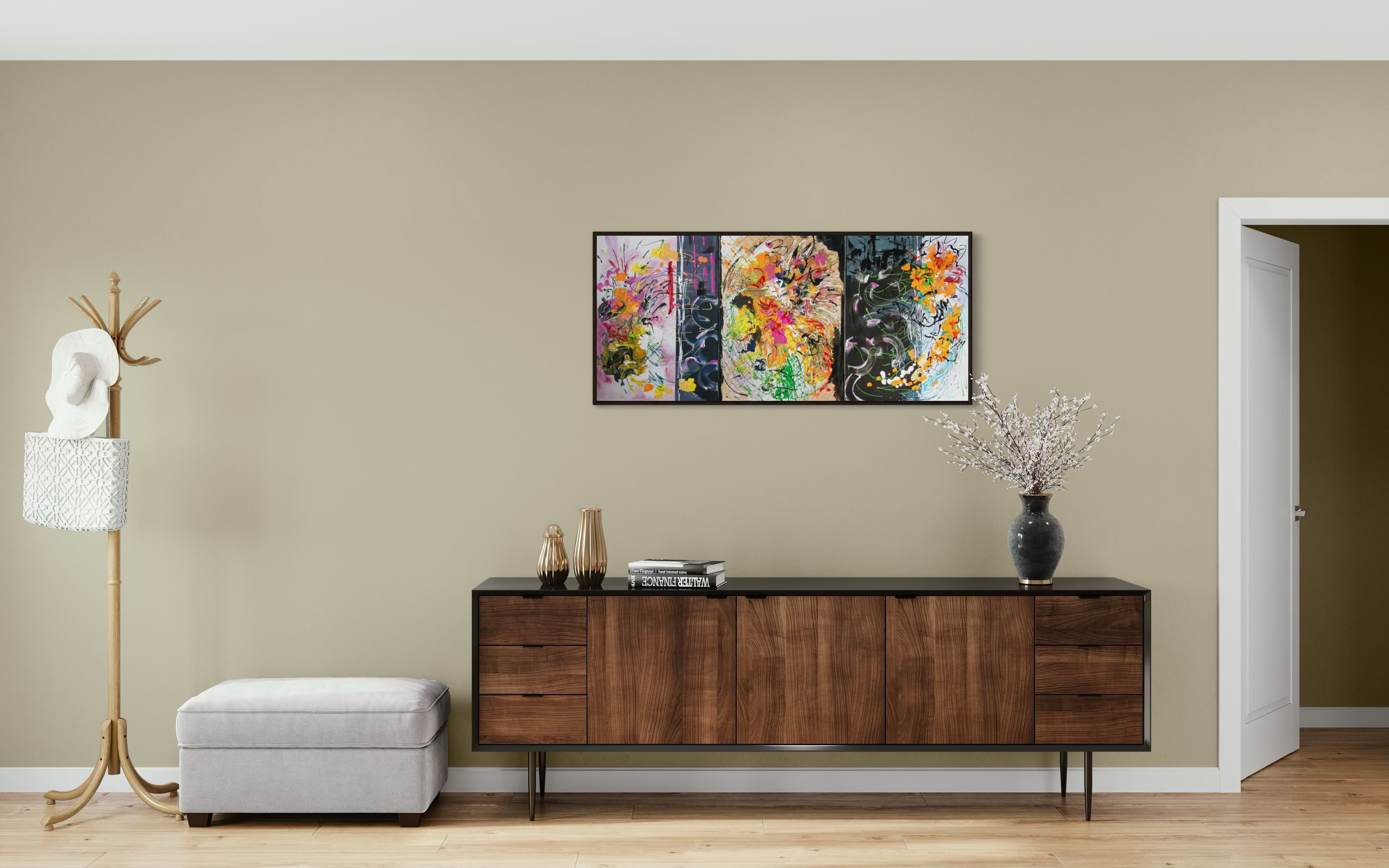 Yapong, acrylique sur toile, 3x (18 x 24) (2010)