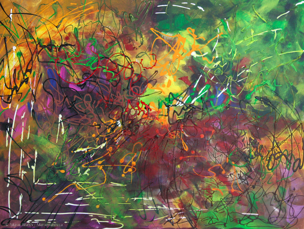 Jungle way, acrylique sur toile, 24 x 18 (2010)