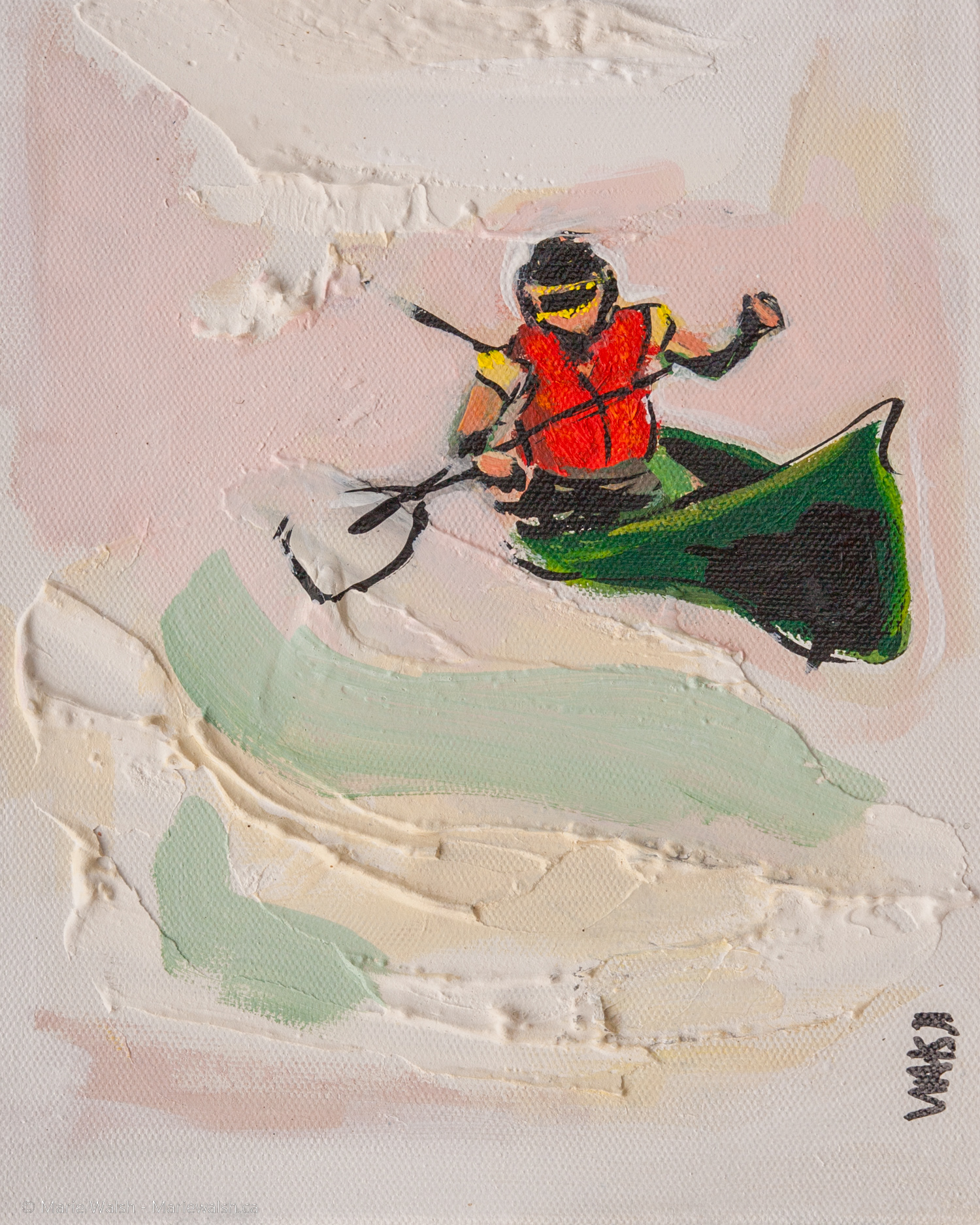 Canot, acrylique et autres, 8 x 10 (2013
