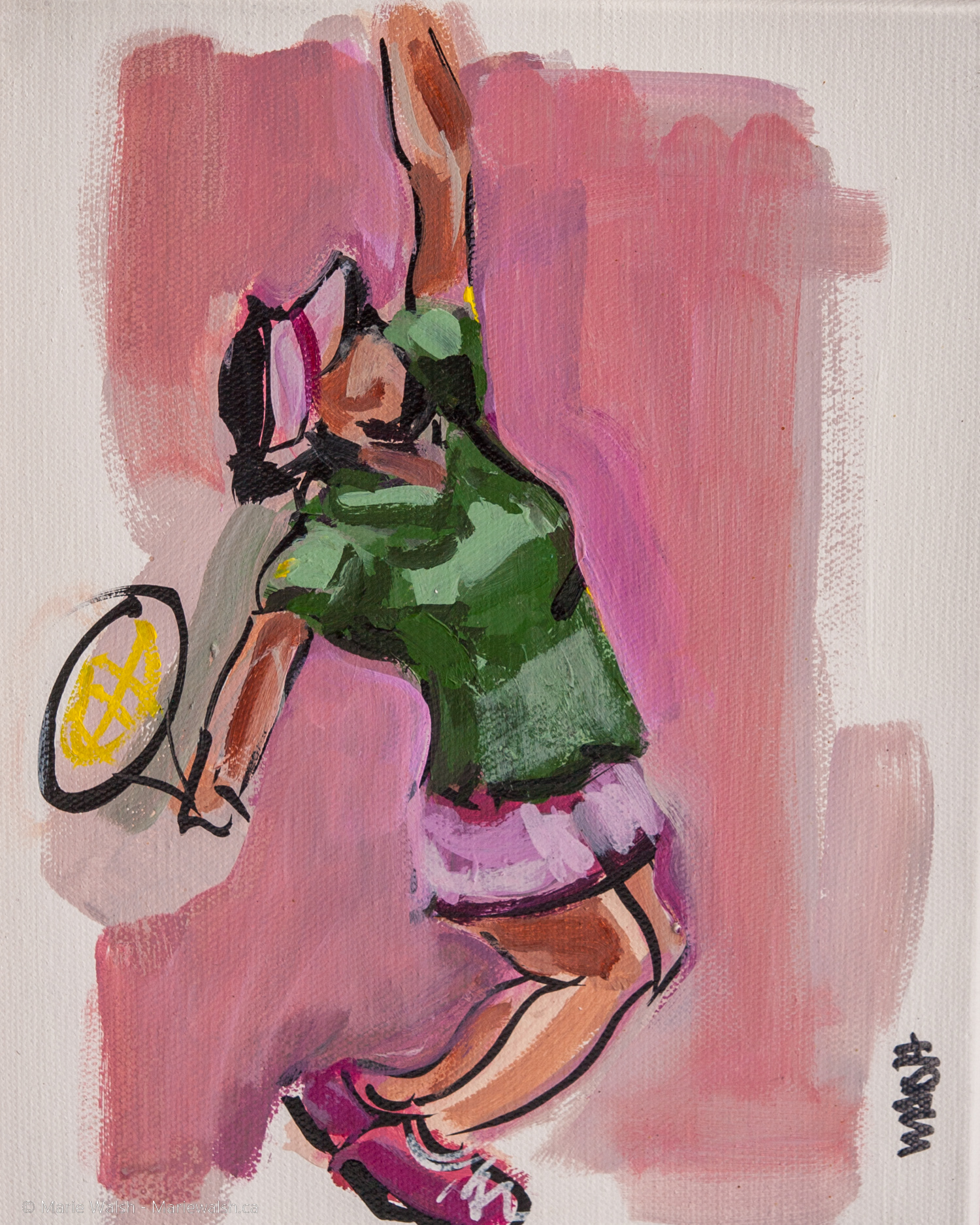 Tennis M. - acrylique sur toile, 10 x 8 (2013)