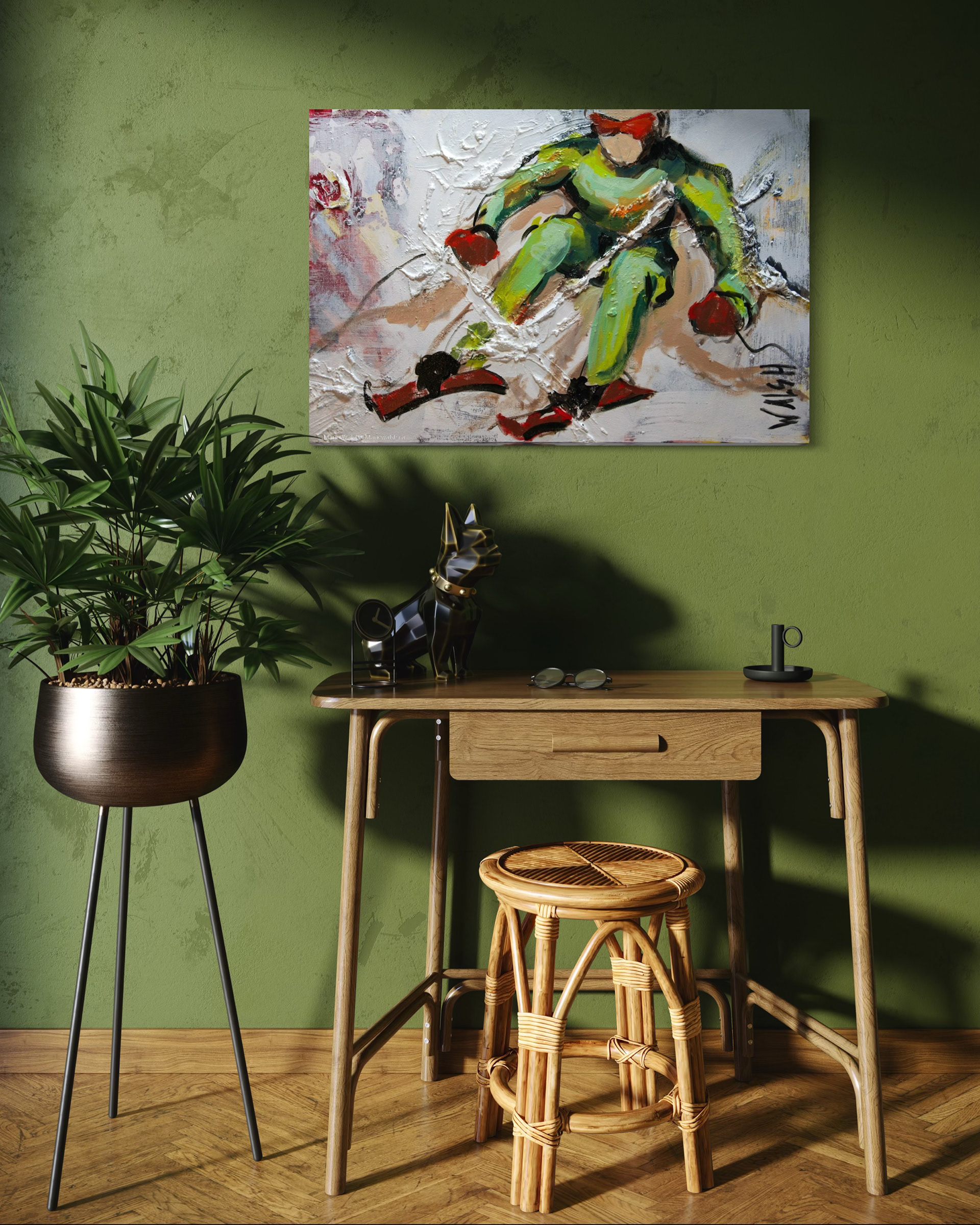 Dépassement, acrylique et autres, 36 x 24 (2013) 