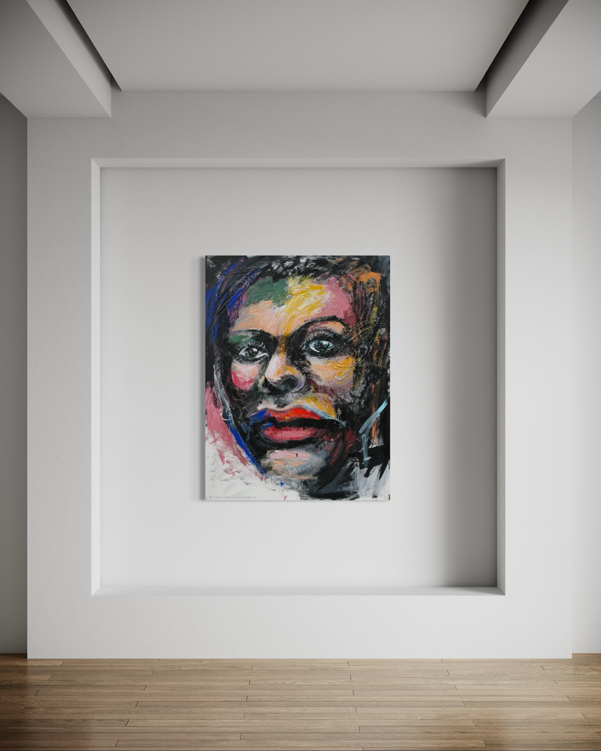 La ténébreuse, mixte medias sur toile, 40 x 53 (2011)