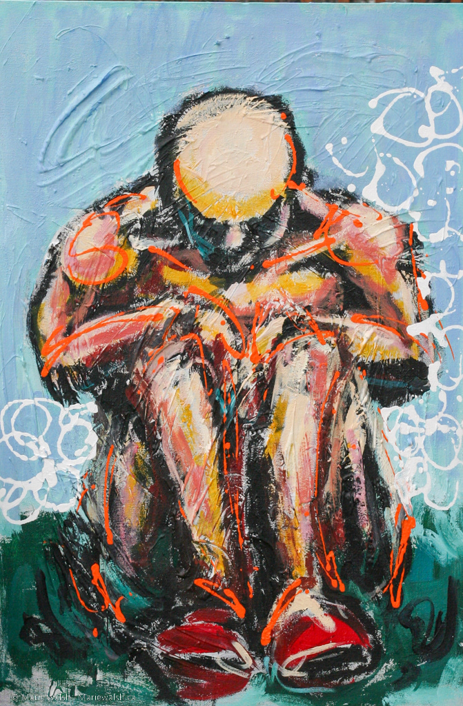 Le repli,acrylique et autres, 24 x 35 (2012)