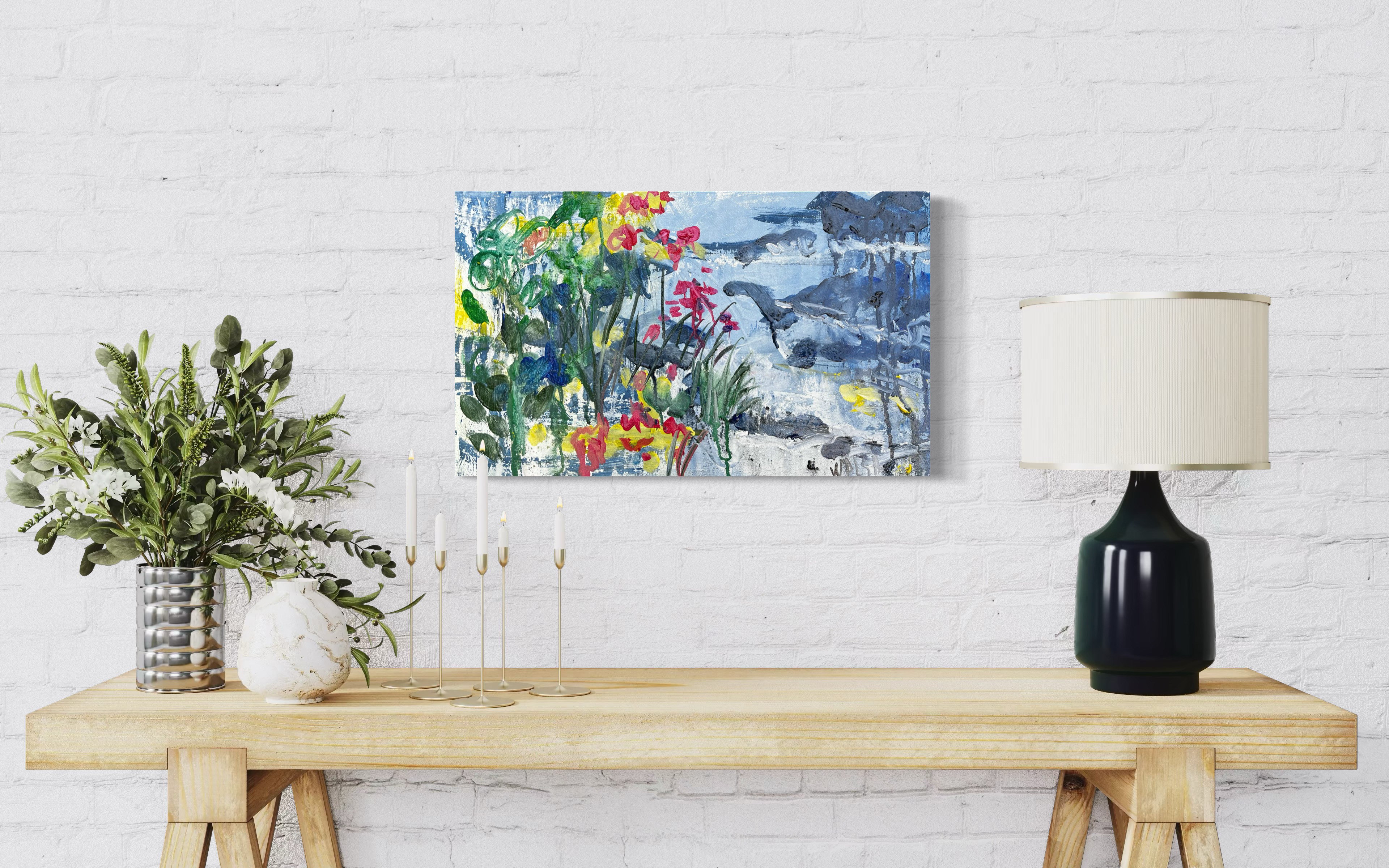 Disponible, Après la pluie, 12 x 20 acrylique