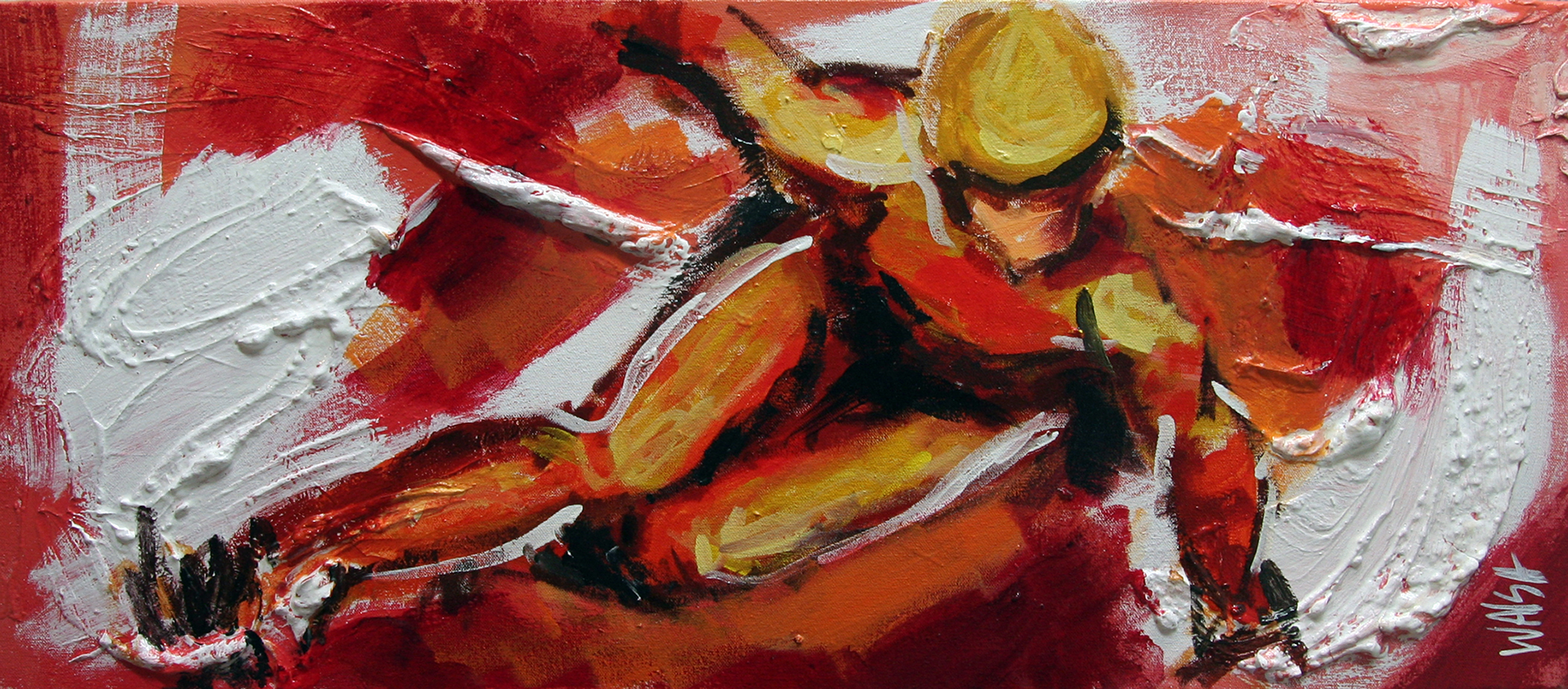 La fougue, acrylique et autres, 32 x 14(2013)
