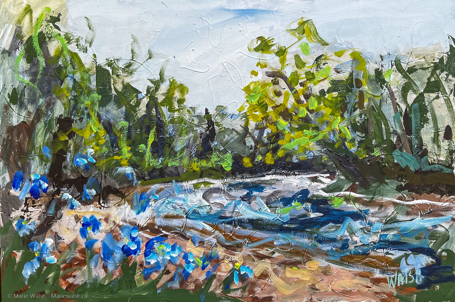 Disponible, Rivière Sainte-Charles, 24 x 36, acrylique