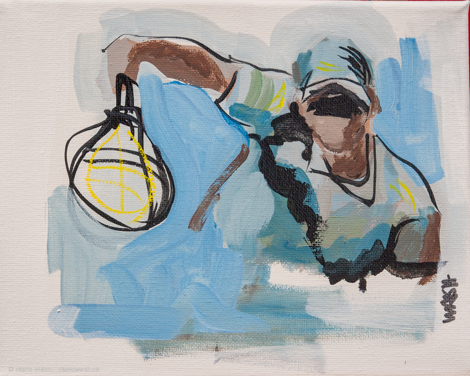 Tennis M. - acrylique sur toile, 10 x 8 (2013)