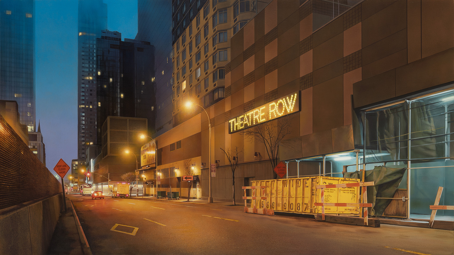 Theatre Row, 2023, 62x110cm