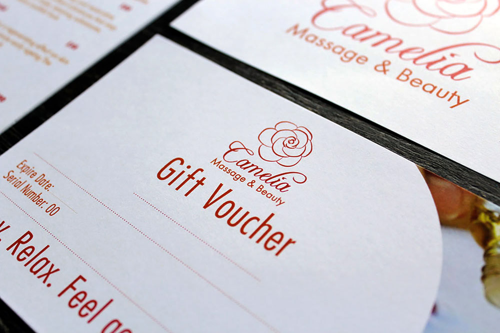 Camelia Massage & Beauty Print Design