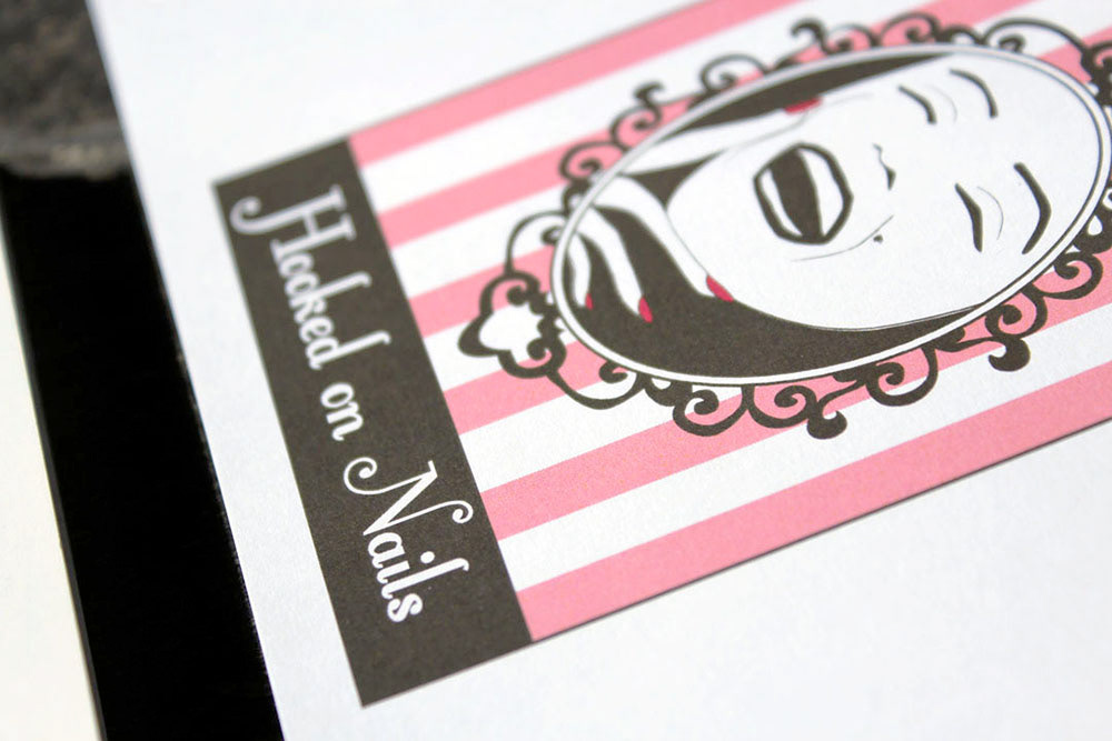 Hooked On Nails Business Card