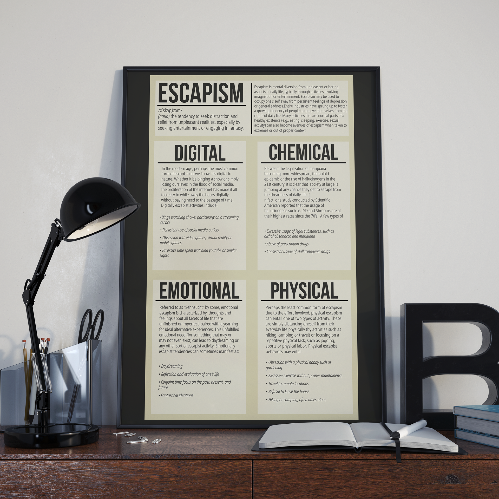Framed version of the Poster
