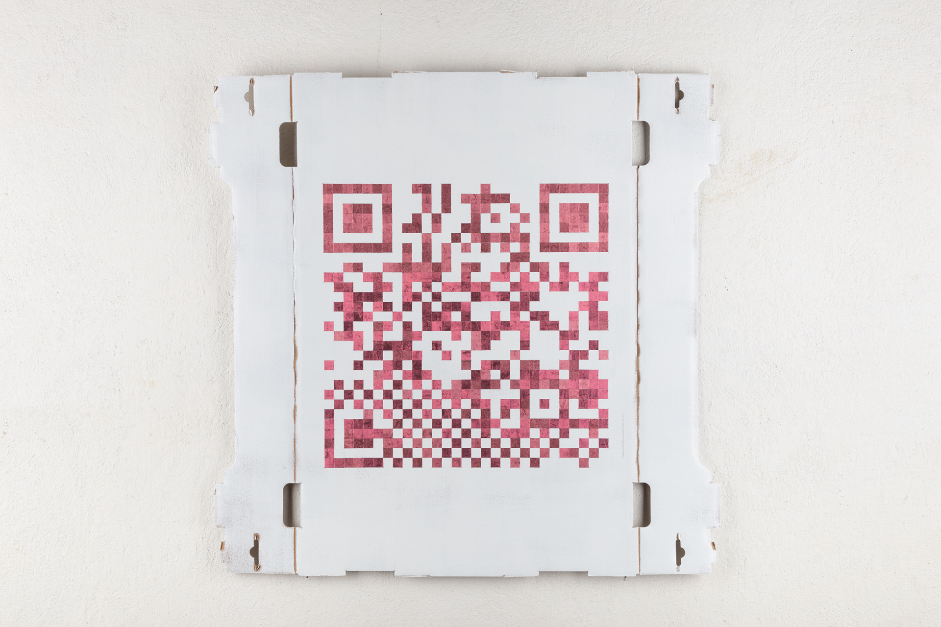 Karo / 2021 / Collage / Lebensmittelverpackungen, Permanentstift, grundierter Verpackungskarton / ca. 56,5 x 57,0 cm
