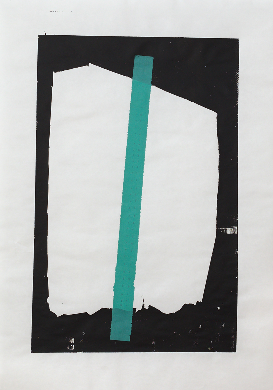 Hommage an Barnett Newman II / 2019 / Siebdruck / Acrylfarbe, Papier / 80,3 x 56,5 cm