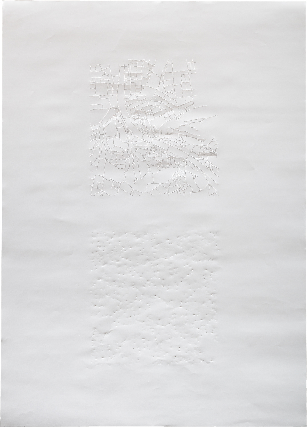 Salzburg - Festungsberg / 2019 / Perforierung, Frottage / Papier / 88 x 63 cm