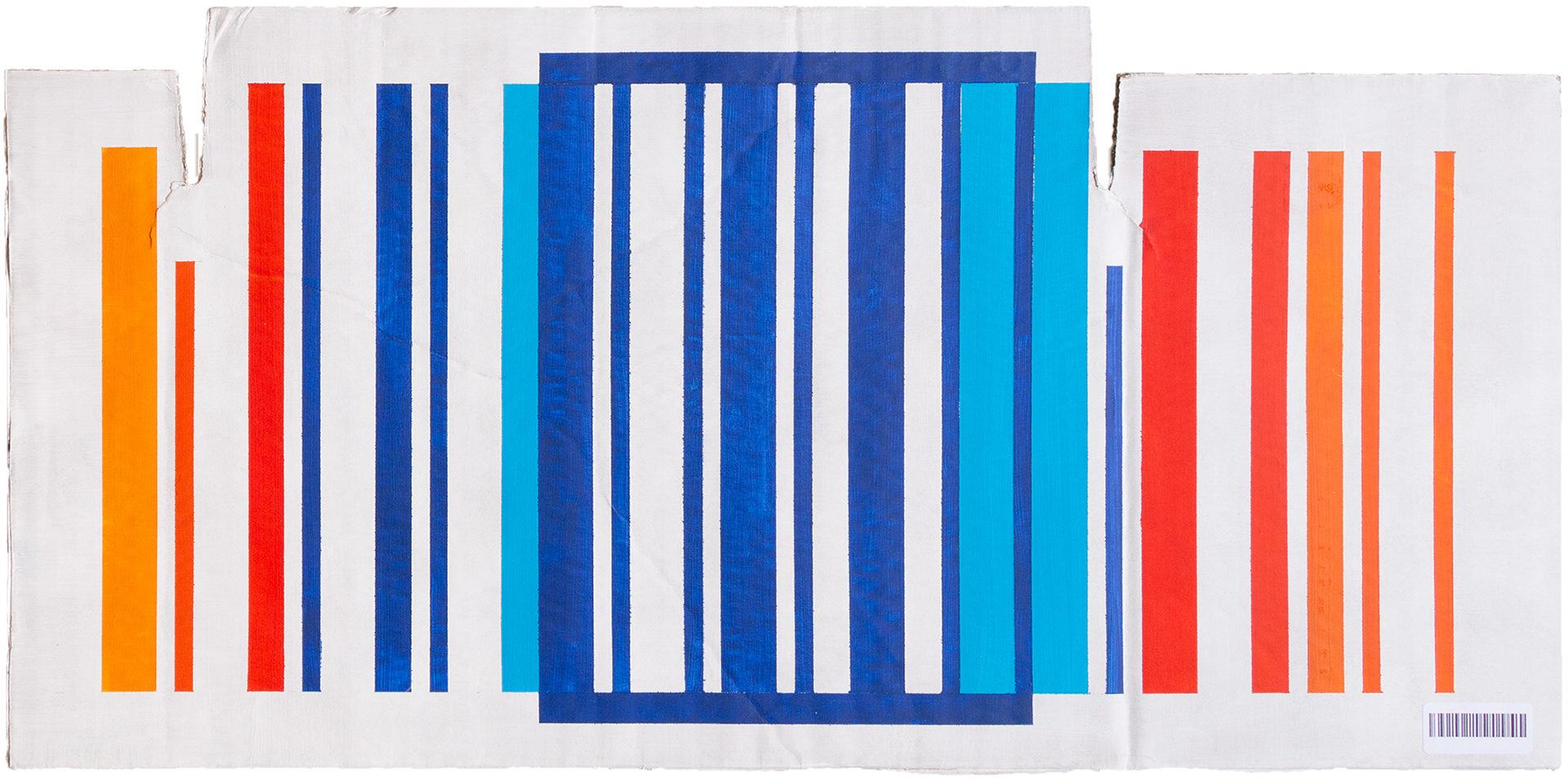 Werbung IV / 2016 / Malerei / Acryl, Verpackungskarton / ca. 25 x 51 cm