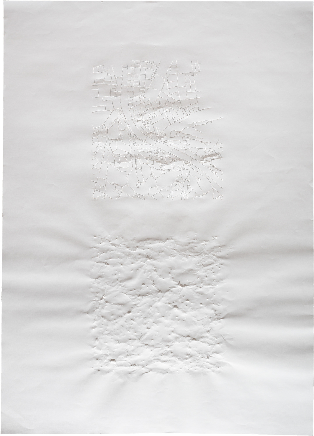 Salzburg - Mönchsberg / 2019 / Perforierung, Frottage / Papier / 88 x 63 cm