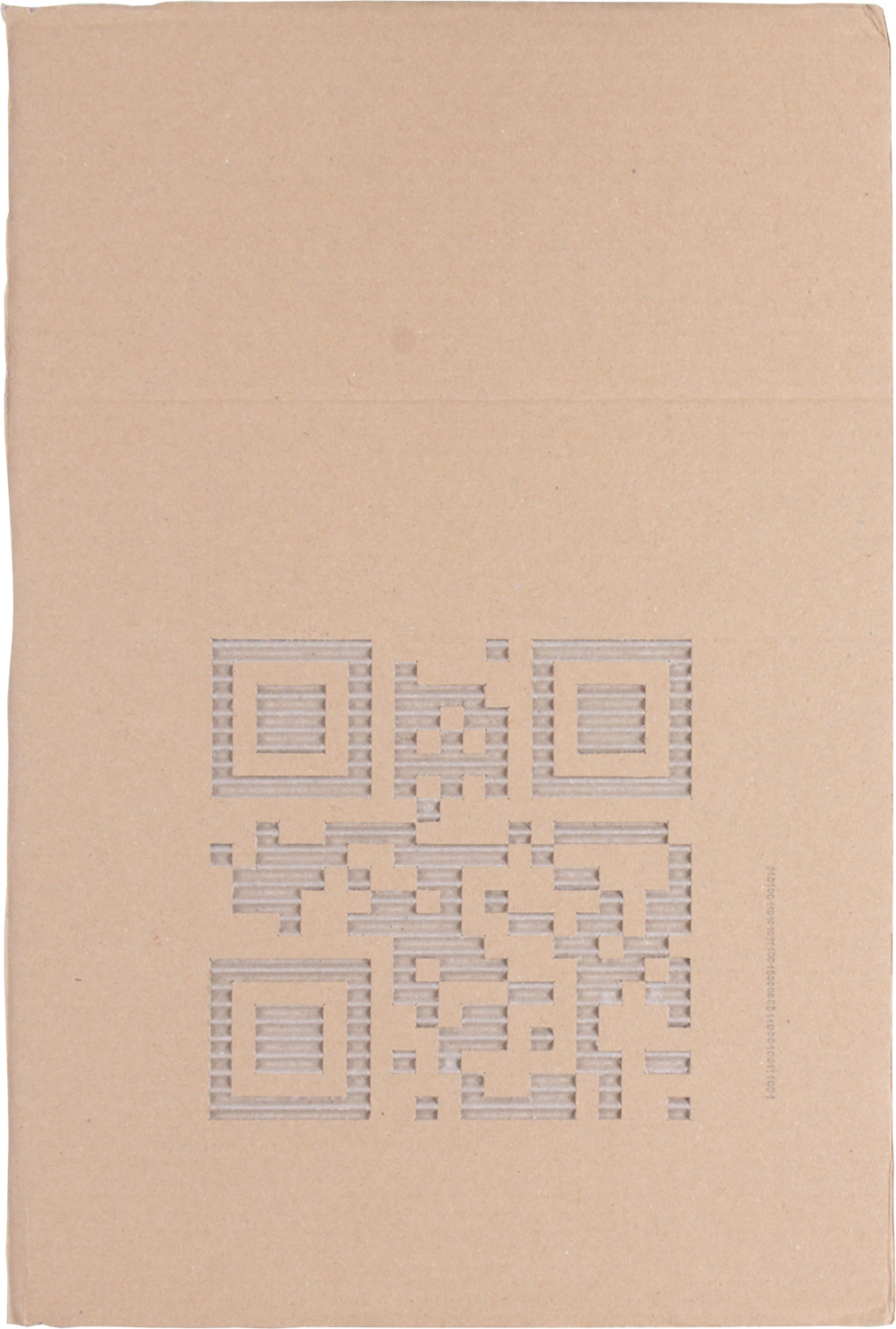 Schrift / 2019 / Decollage / Permanentstift, Verpackungskarton / ca. 37 x 24,5 cm