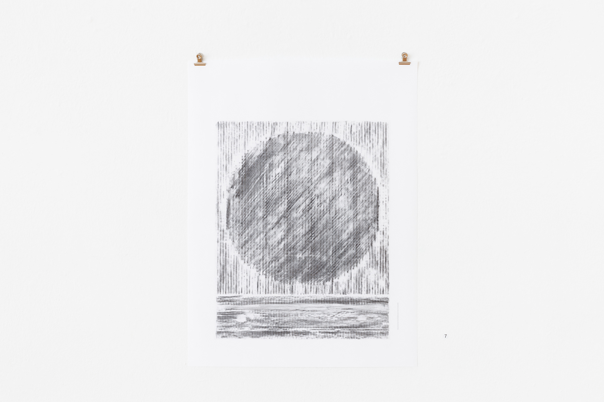 sole (Regina) / Edition 2-3 / 2024 / Frottage / Kohle, Bleistift, Papier / 56 x 42 cm
