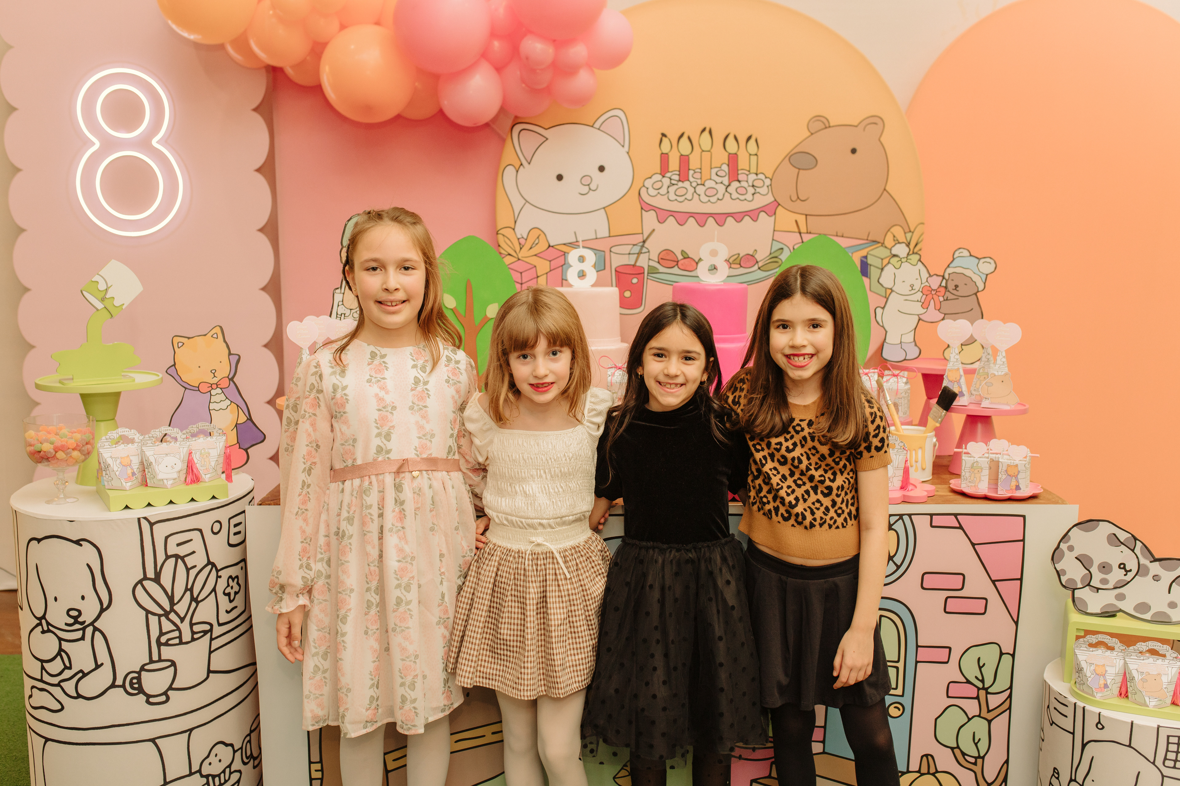 Aniversário 8 anos - Alice, Alicia, Larissa e Malu