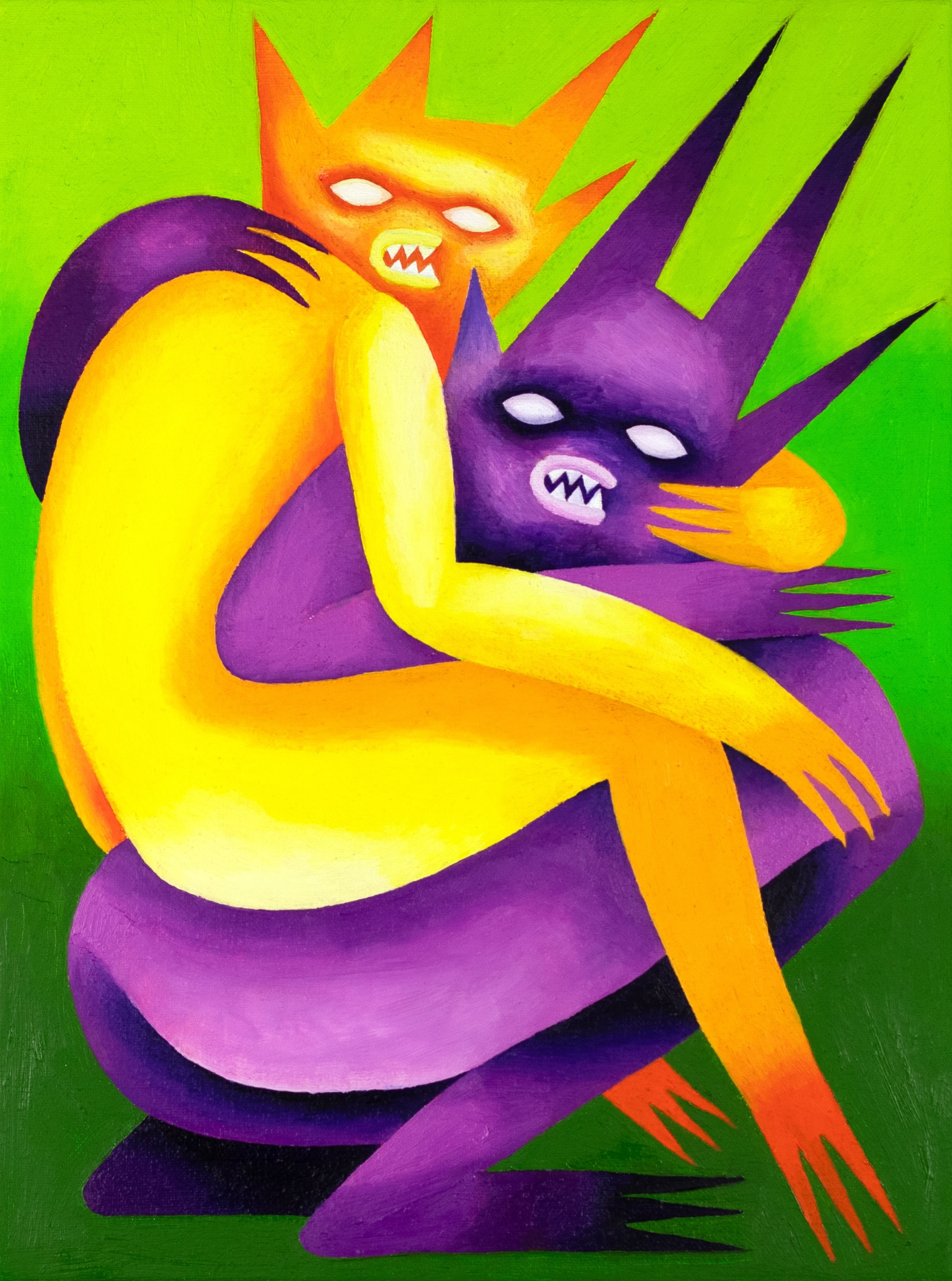 Piggyback, 2025, 40x30cm, oil on canvas