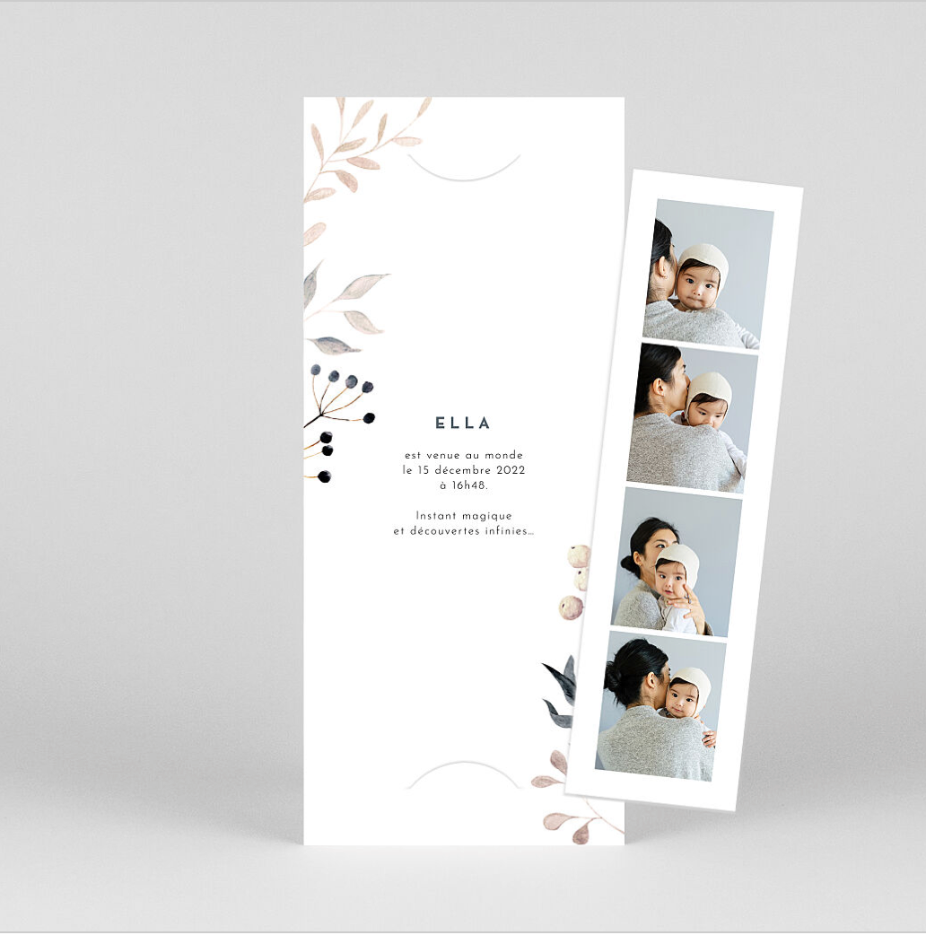 Faire part marque page Rosemood