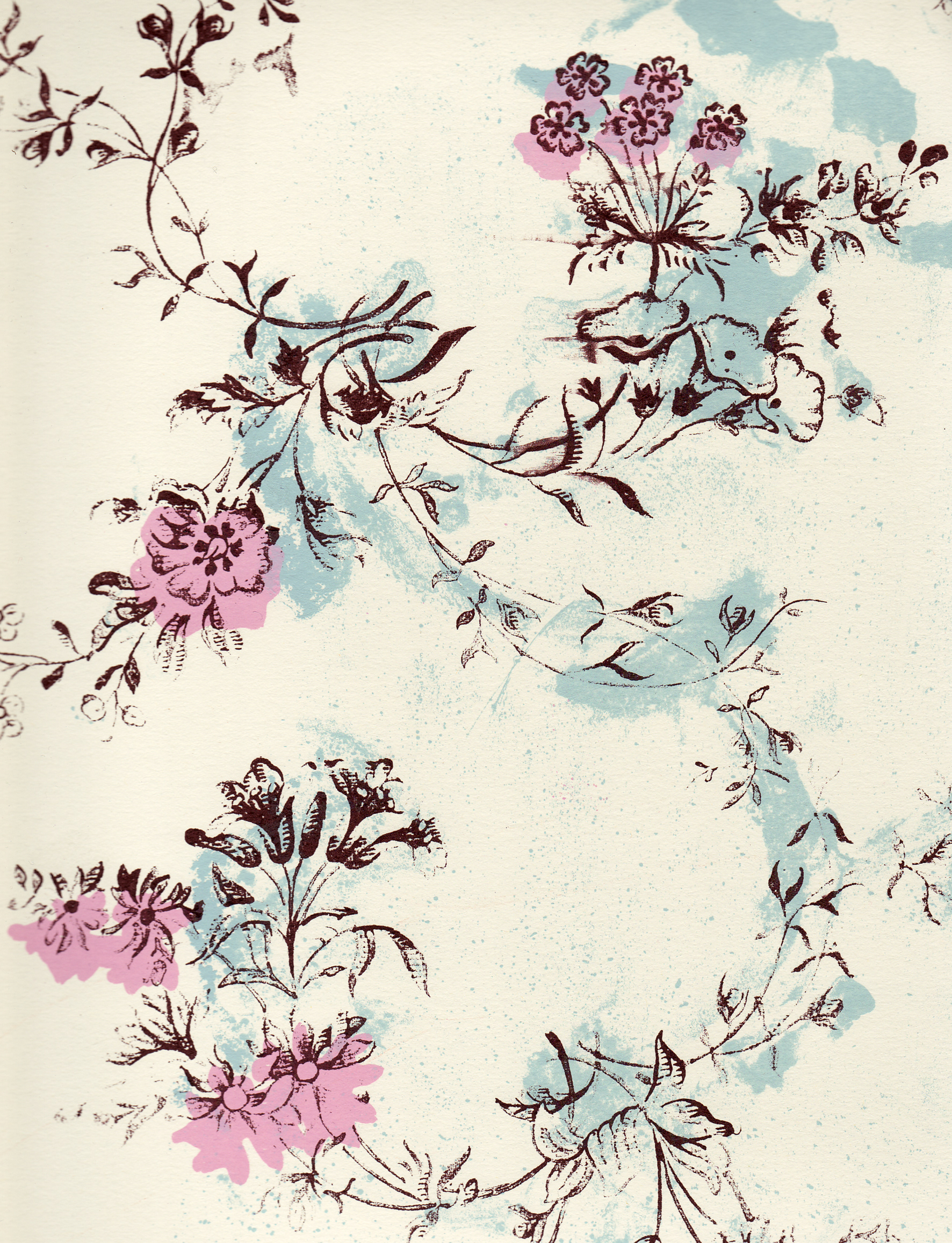 Test Print for wallpaper. Silkscreen print. A/P