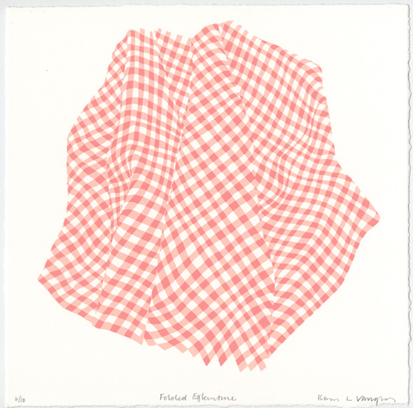 Folded Eglantine. Silkscreen print, 30x30cm. Edition of 10