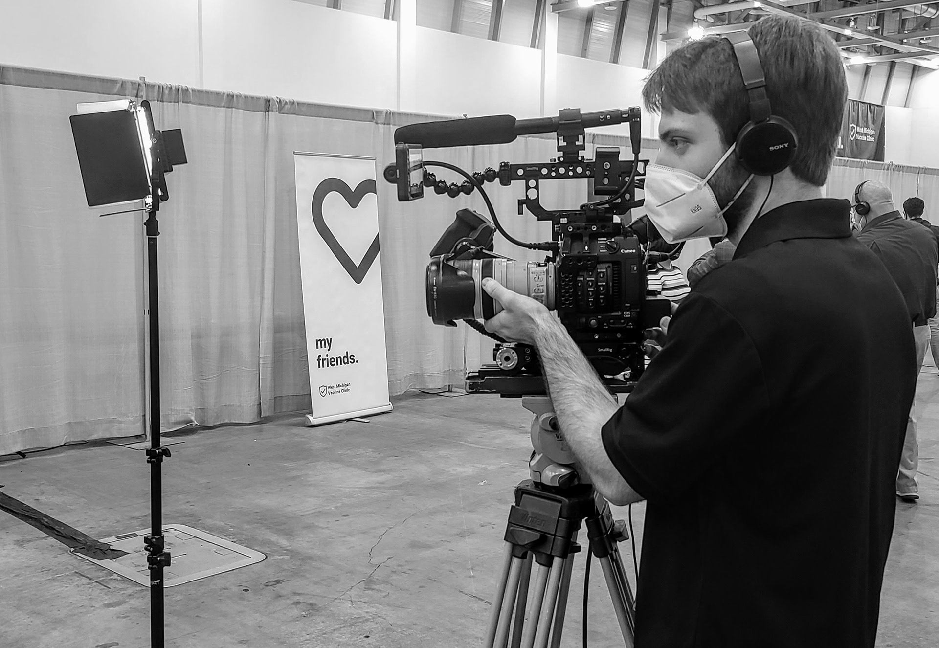 Capturing testimonials of teenagers who just got vaccinated during a press conference with Michigan Governor Gretchen Whitmer in Grand Rapids, MI. (2021)