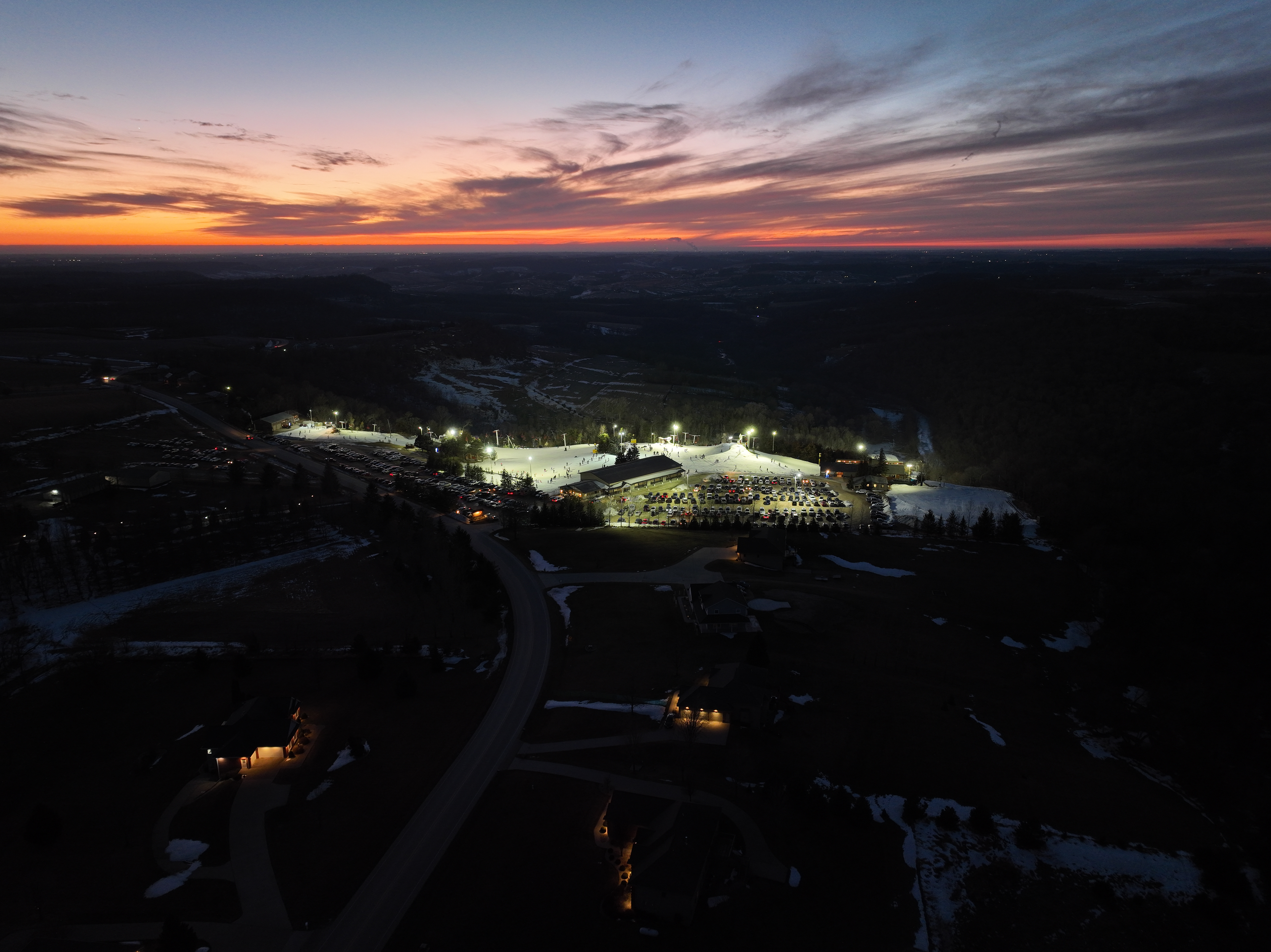 Sundown Mountain - Dubuque, Iowa. © 2022 Hawkinson Aerial Photography, LLC