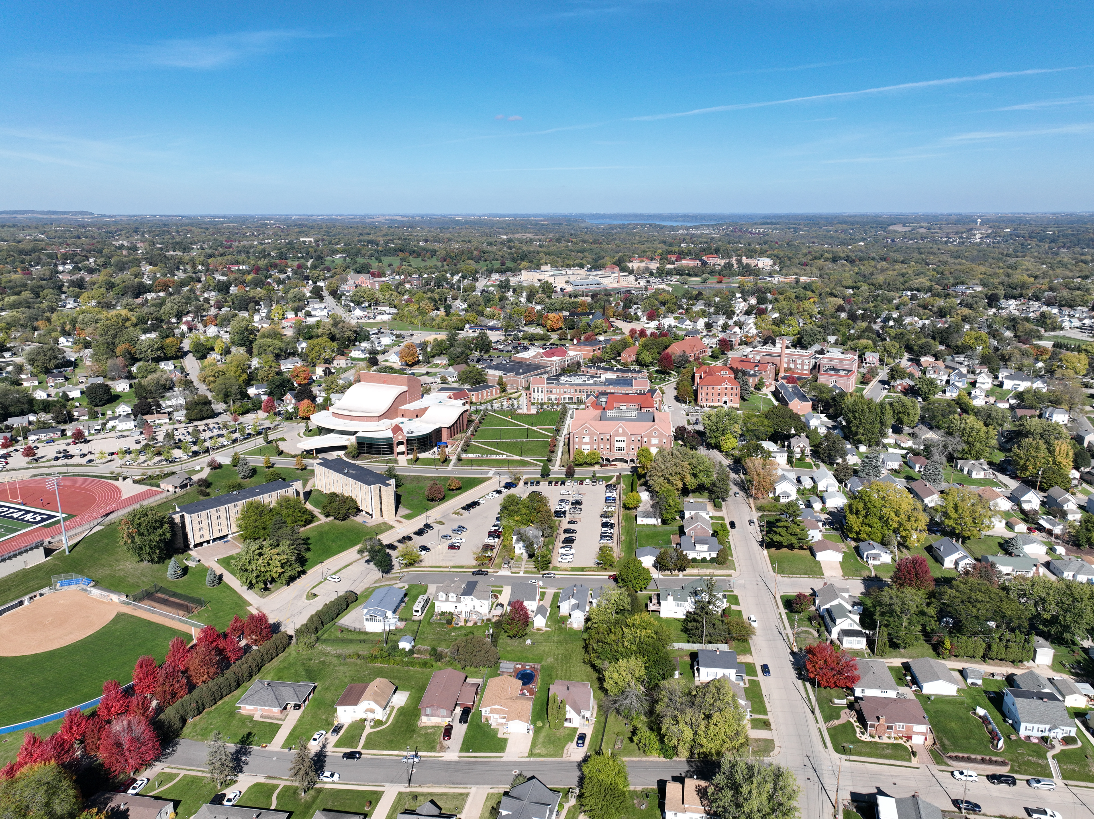 University of Dubuque. Copyright © 2023 Hawkinson Aerial Photography, LLC. All rights reserved.