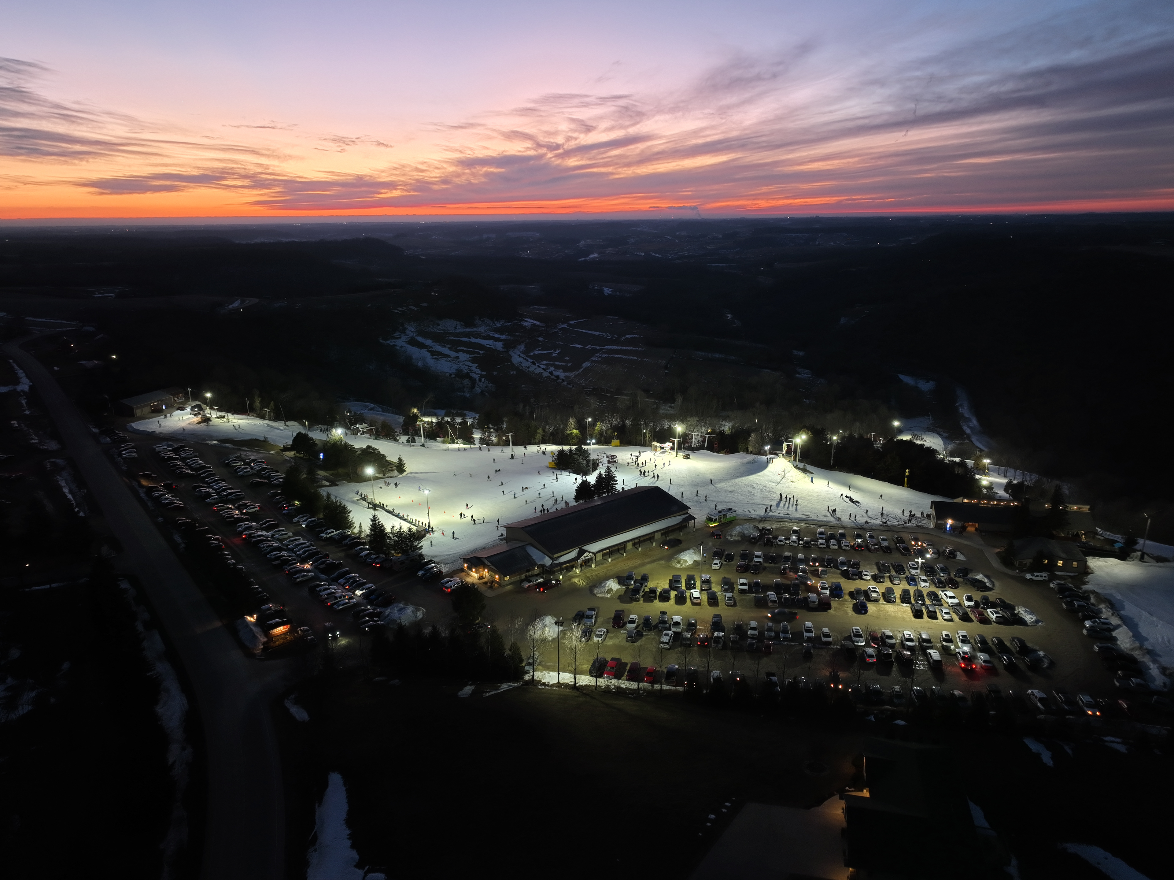 Sundown Mountain - Dubuque, Iowa. © 2022 Hawkinson Aerial Photography, LLC
