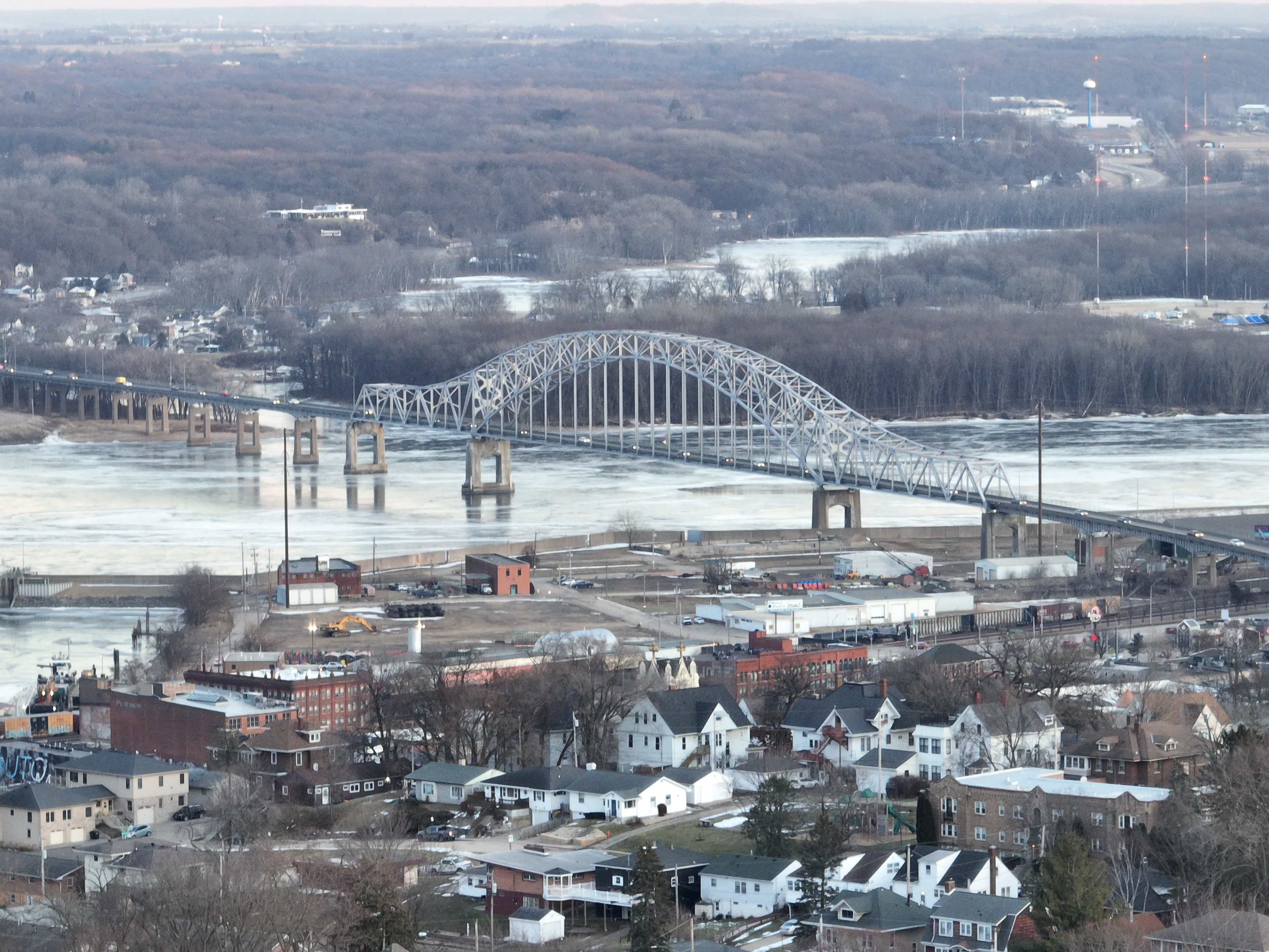 Julien Dubuque Bridge. © 2022 Hawkinson Aerial Photography, LLC