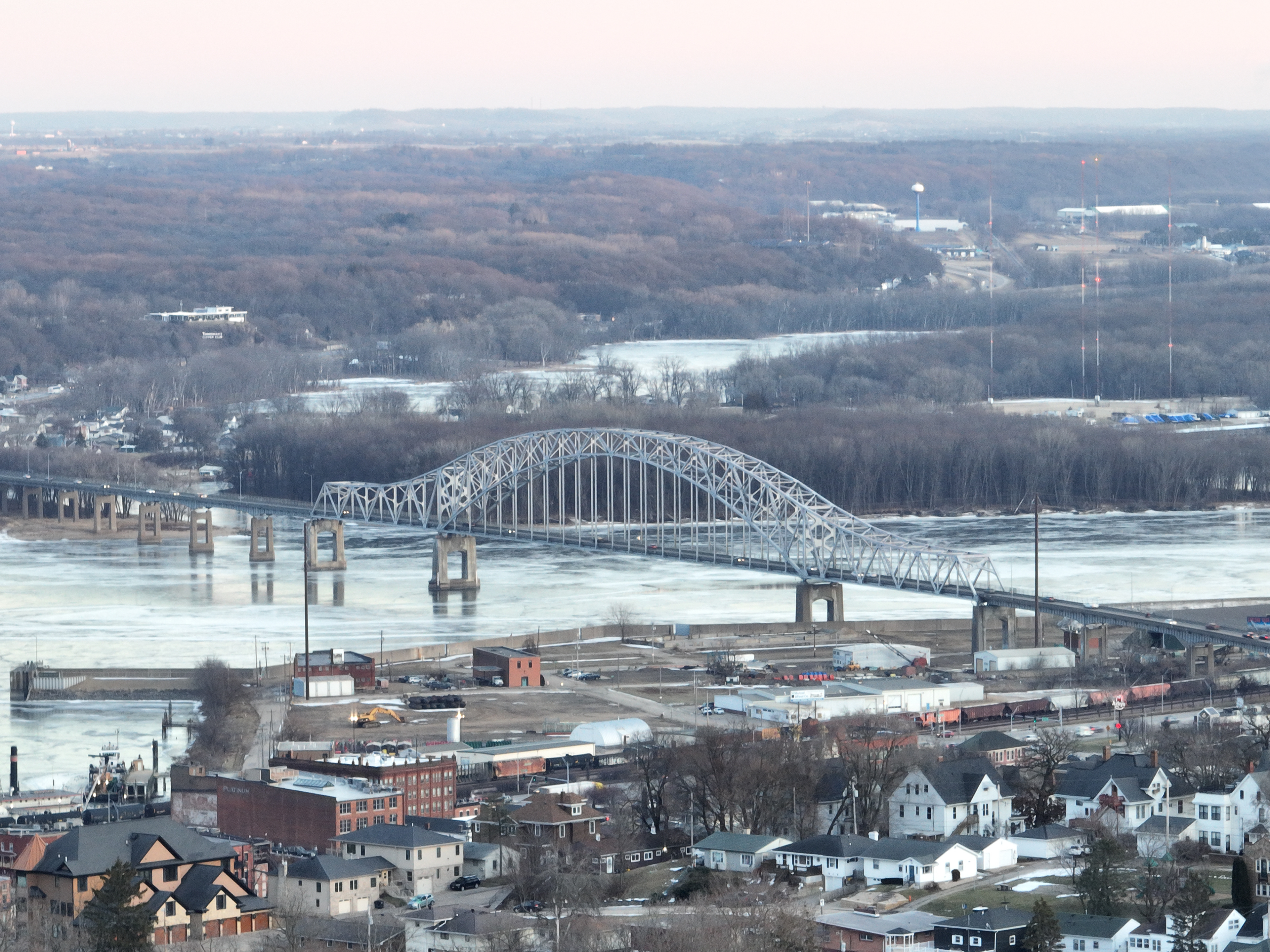 Julien Dubuque Bridge. © 2022 Hawkinson Aerial Photography, LLC