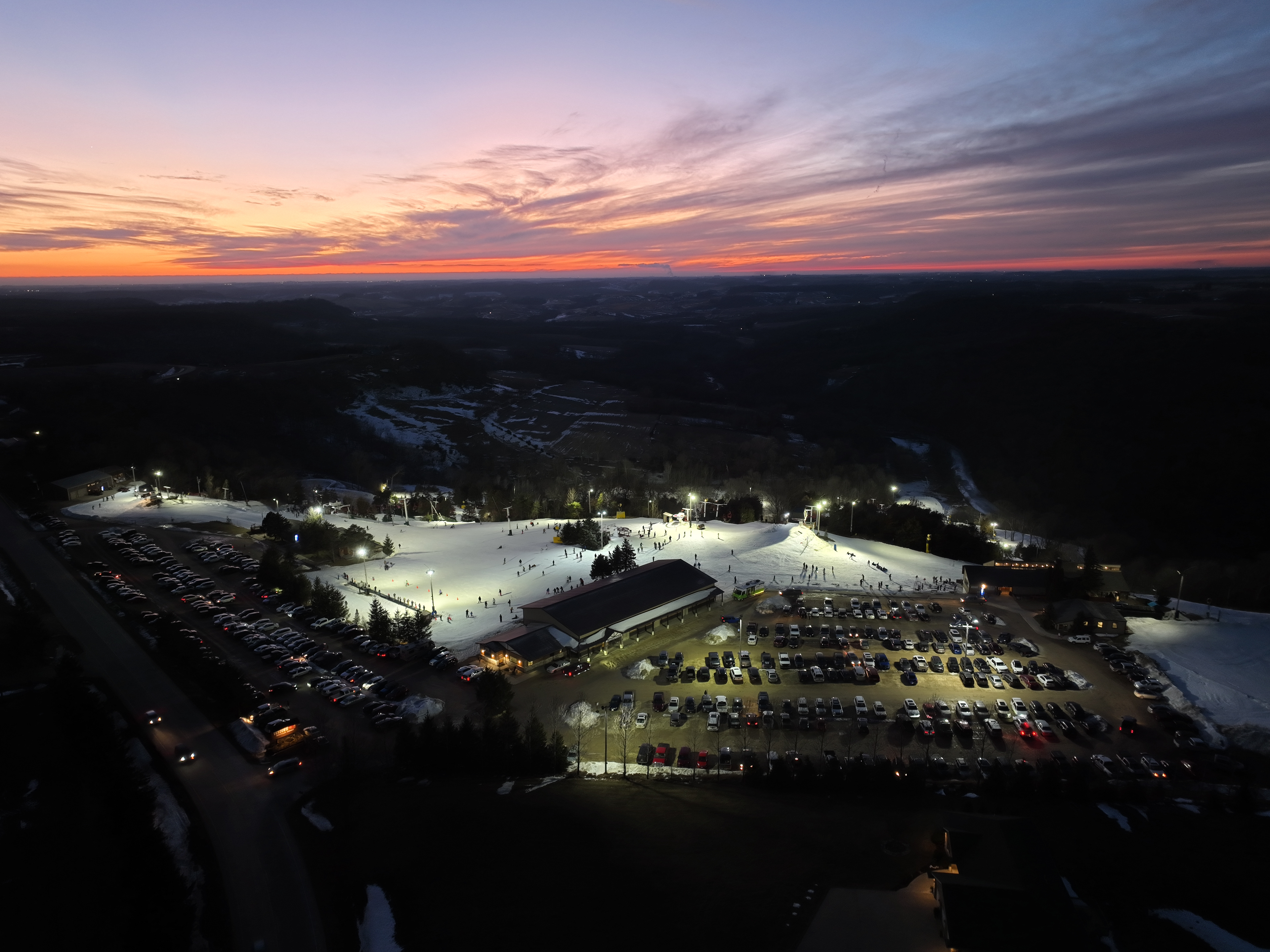 Sundown Mountain - Dubuque, Iowa. © 2022 Hawkinson Aerial Photography, LLC