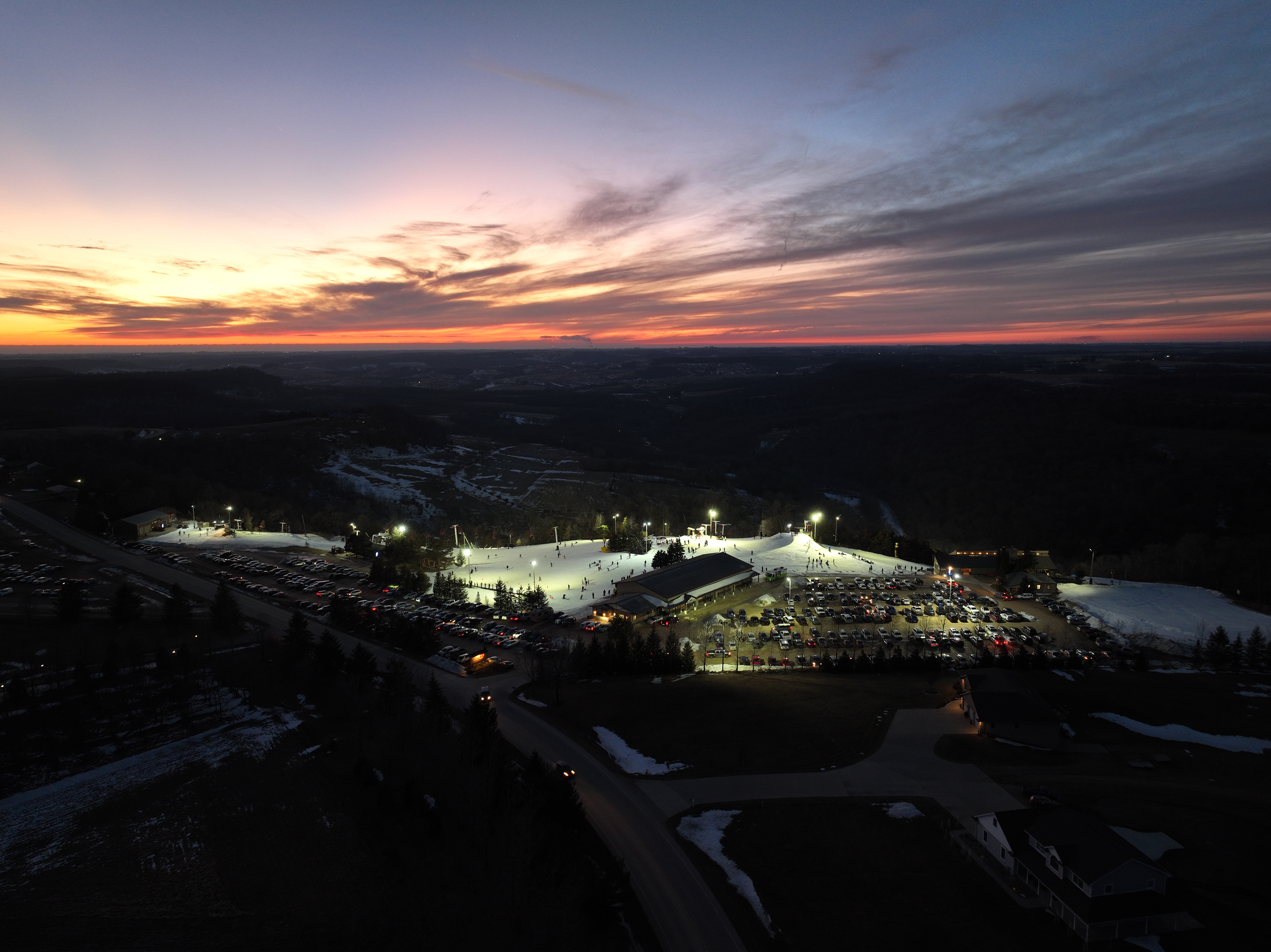 Sundown Mountain - Dubuque, Iowa. © 2022 Hawkinson Aerial Photography, LLC