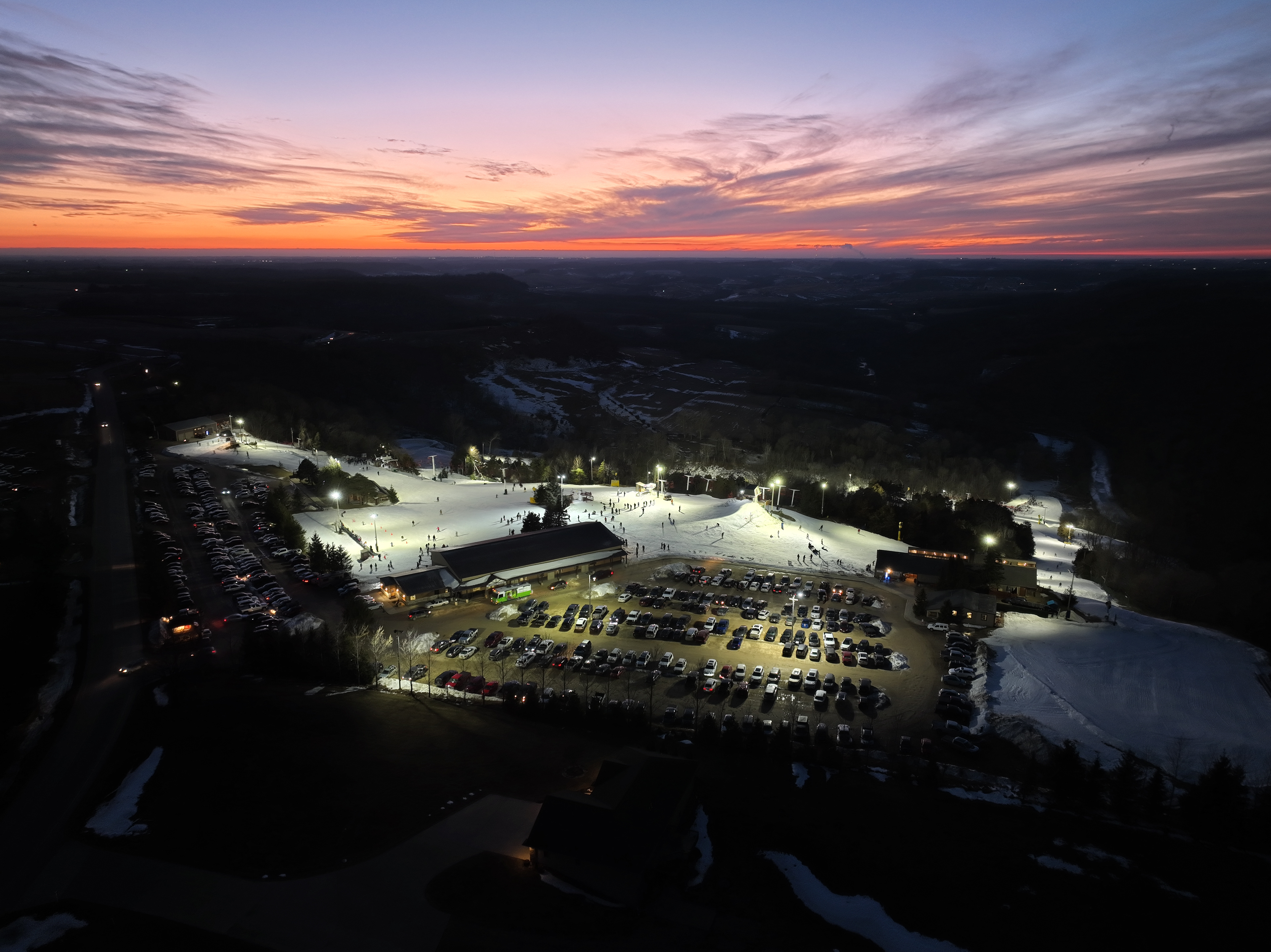 Sundown Mountain - Dubuque, Iowa. © 2022 Hawkinson Aerial Photography, LLC