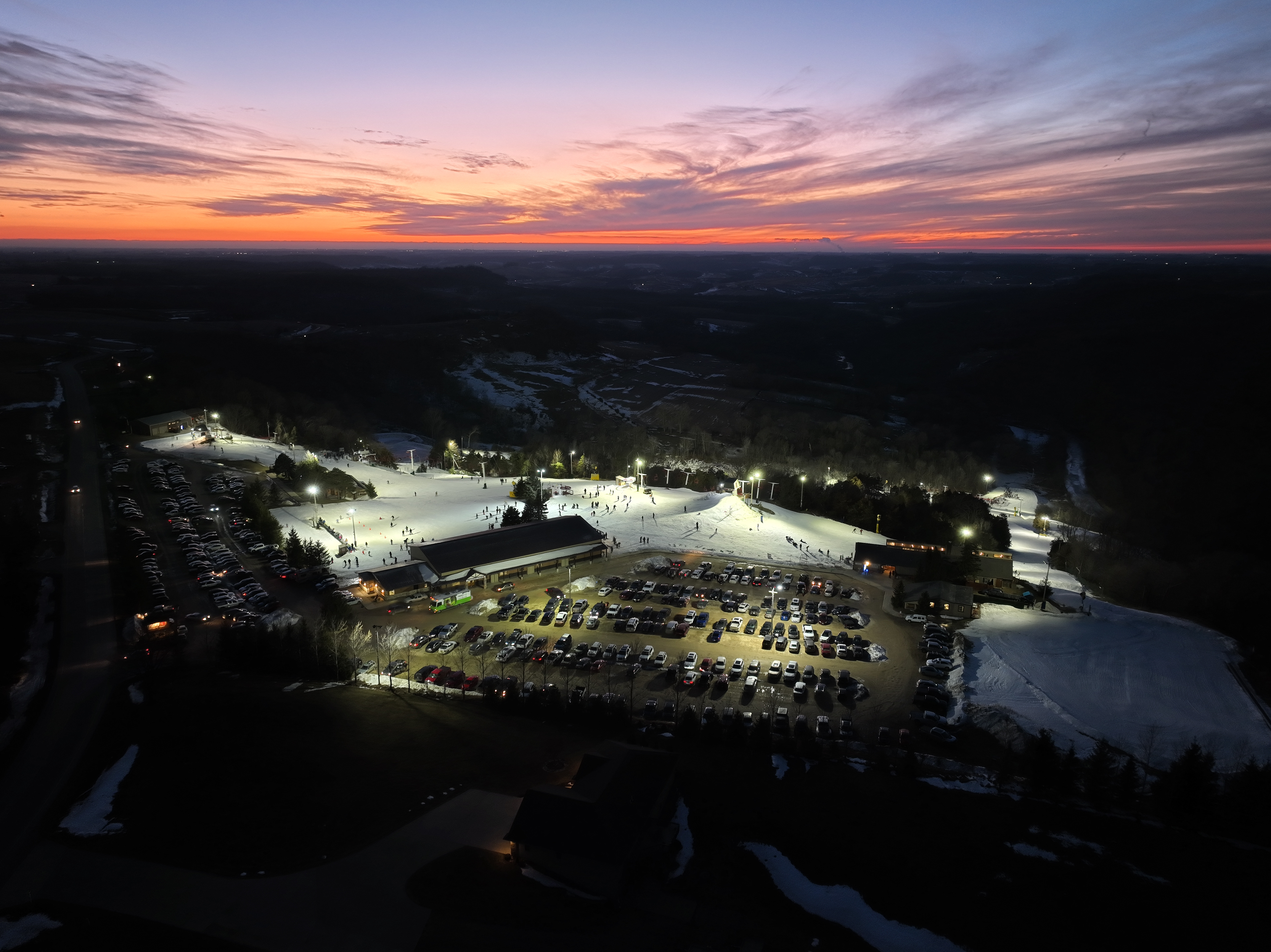Sundown Mountain - Dubuque, Iowa. © 2022 Hawkinson Aerial Photography, LLC