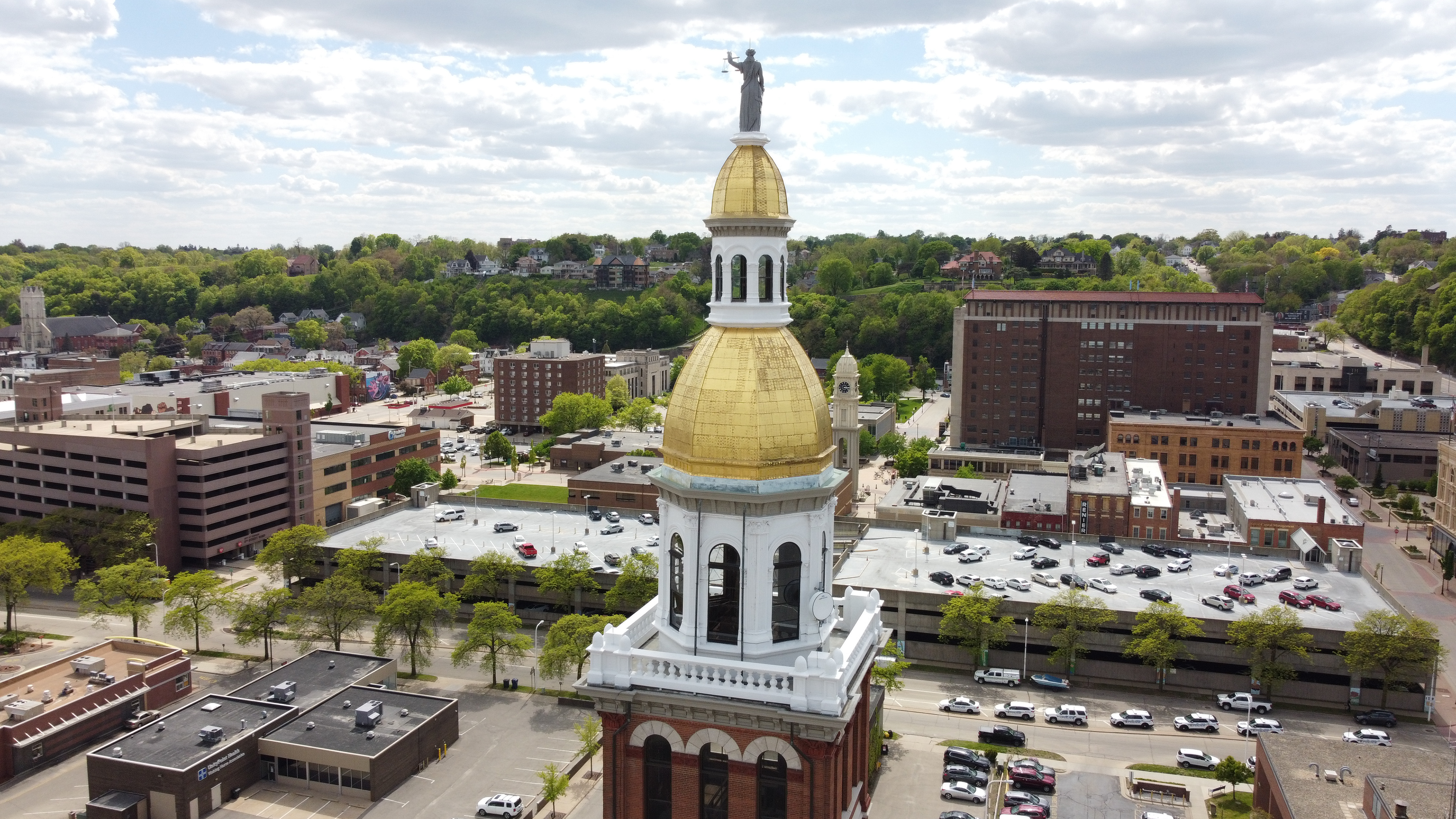 Dubuque County Courthouse. © 2021 Hawkinson Aerial Photography, LLC