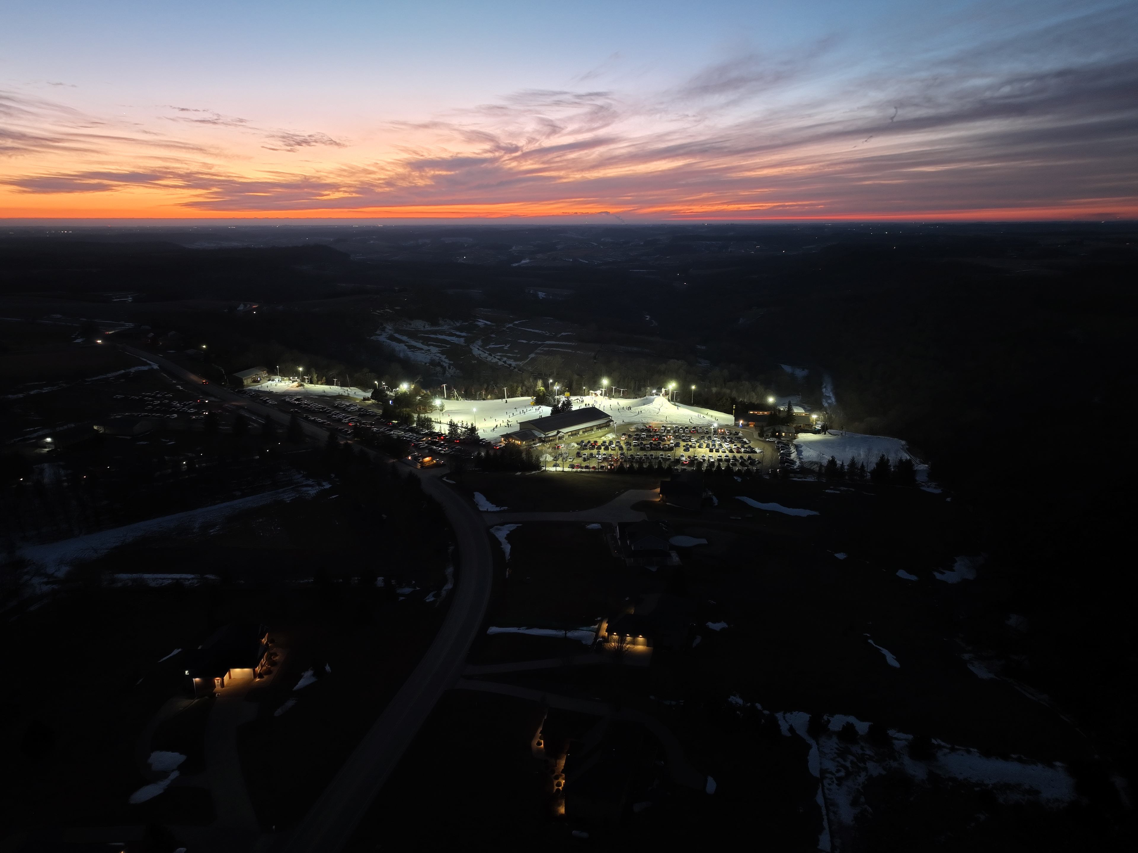 Sundown Mountain - Dubuque, Iowa. © 2022 Hawkinson Aerial Photography, LLC