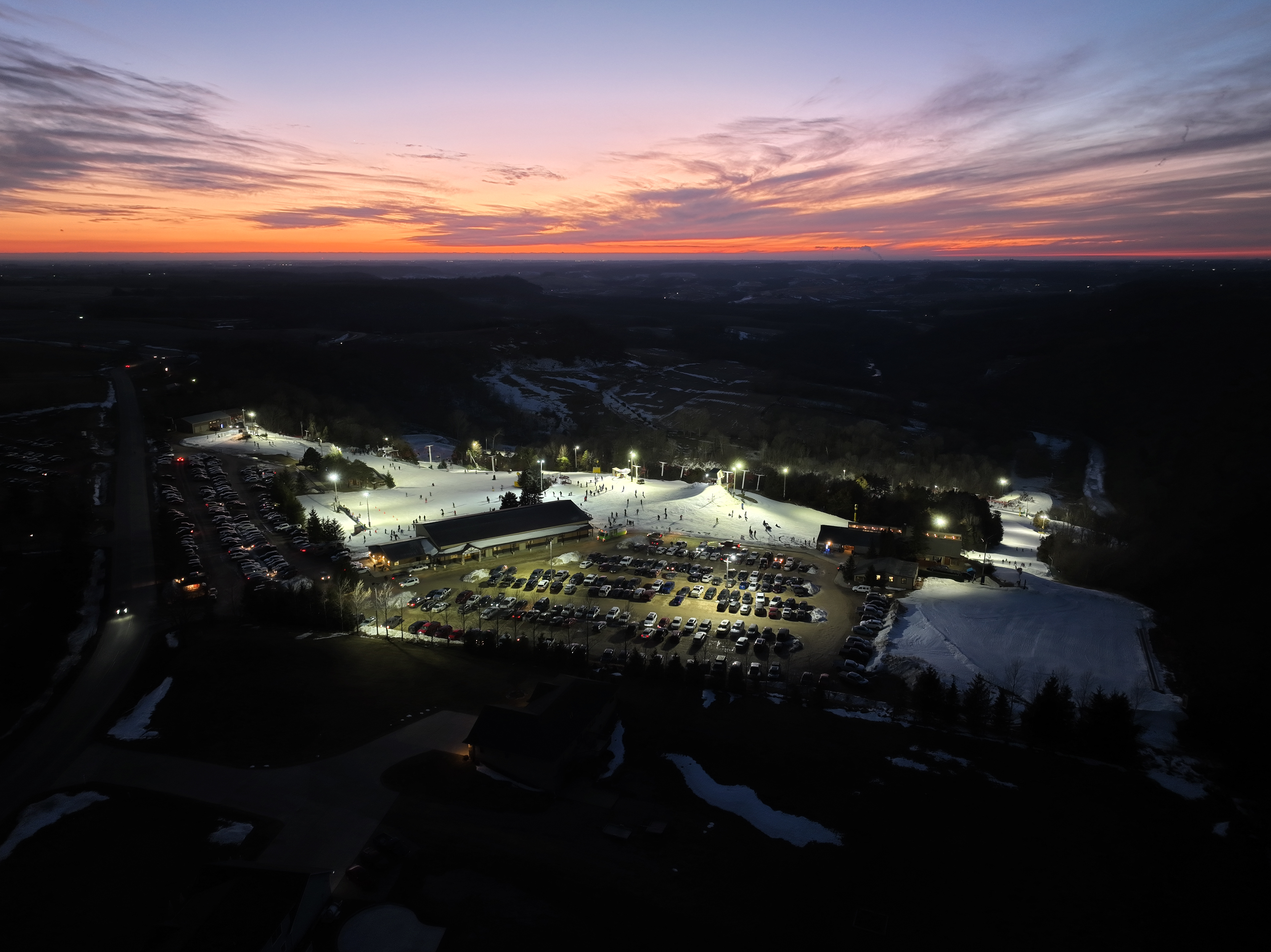 Sundown Mountain - Dubuque, Iowa. © 2022 Hawkinson Aerial Photography, LLC
