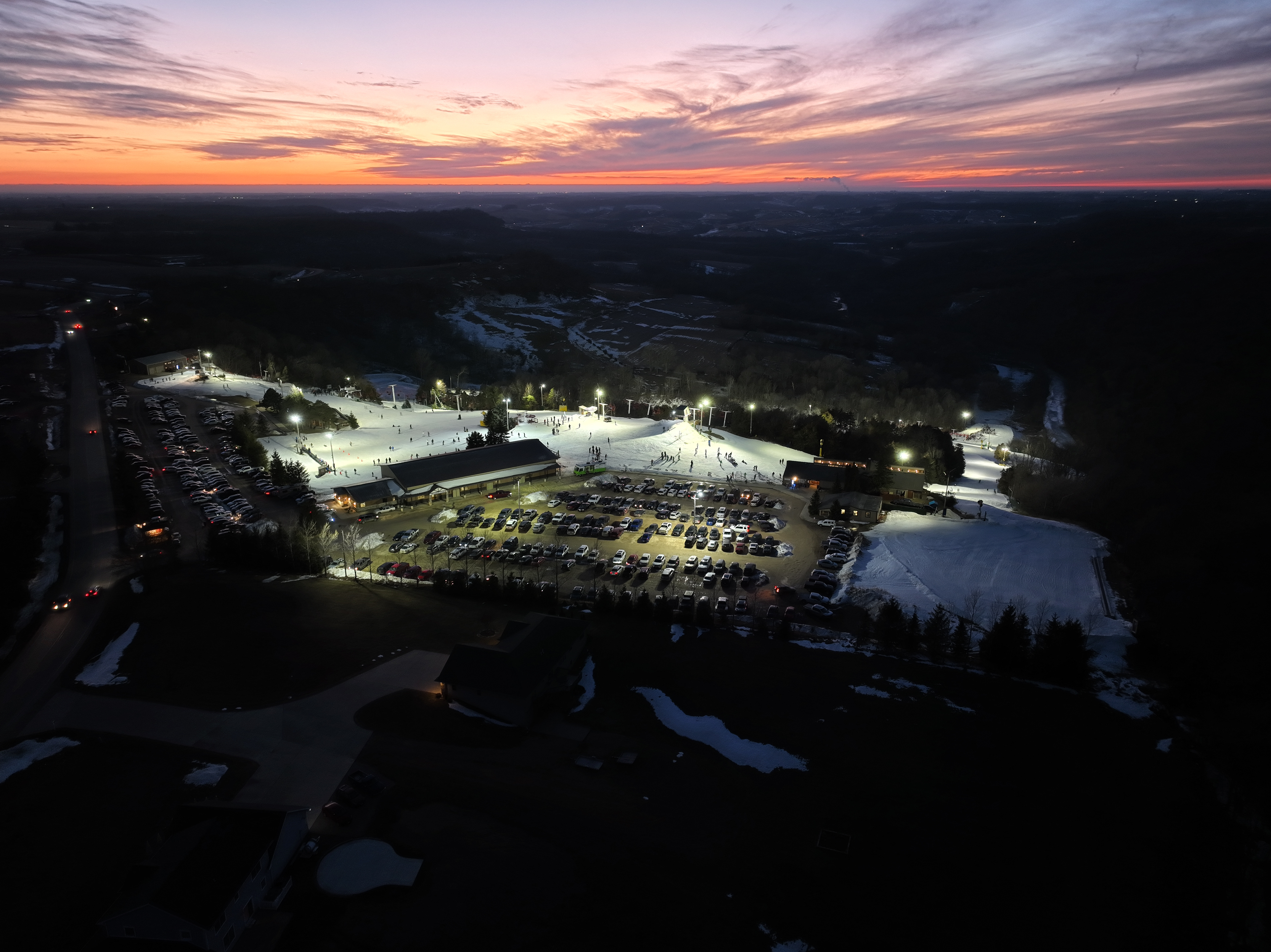 Sundown Mountain - Dubuque, Iowa. © 2022 Hawkinson Aerial Photography, LLC