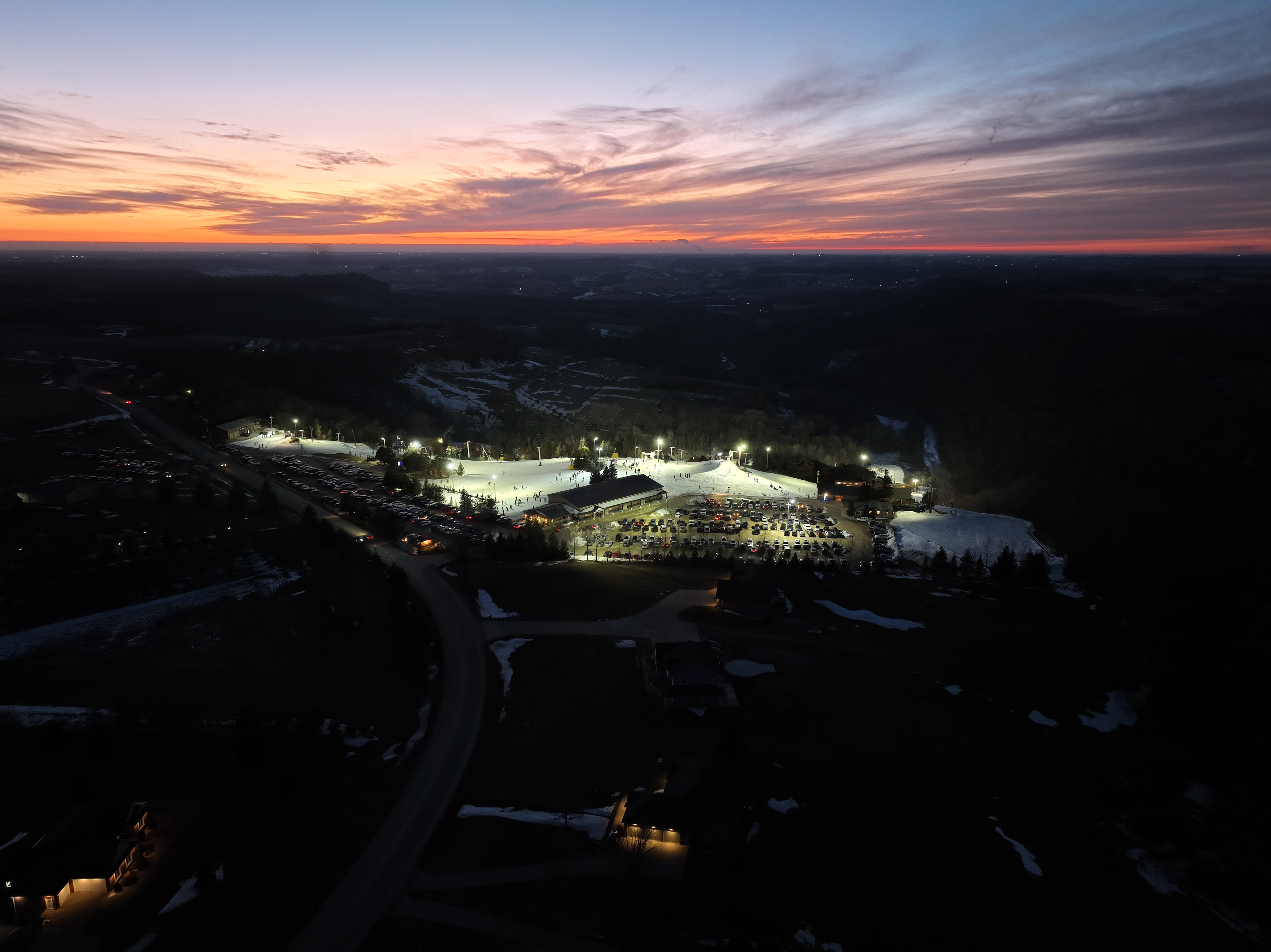 Sundown Mountain - Dubuque, Iowa. © 2022 Hawkinson Aerial Photography, LLC