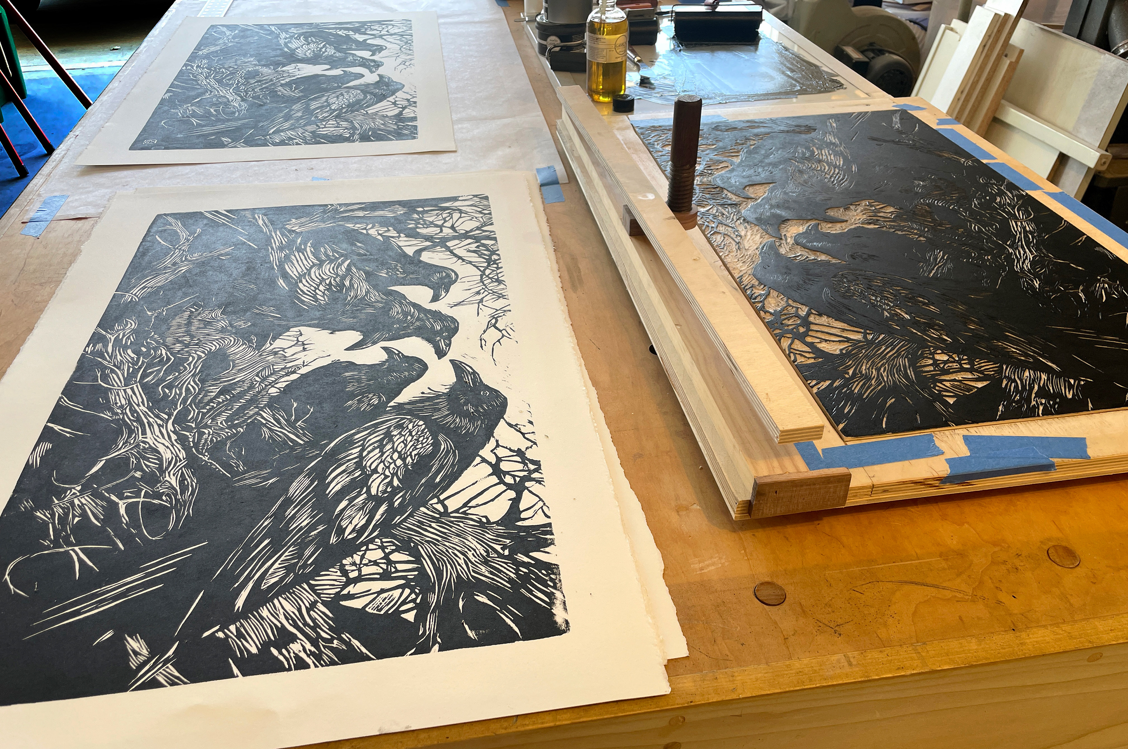 Run underway, using a barren and hand pressure