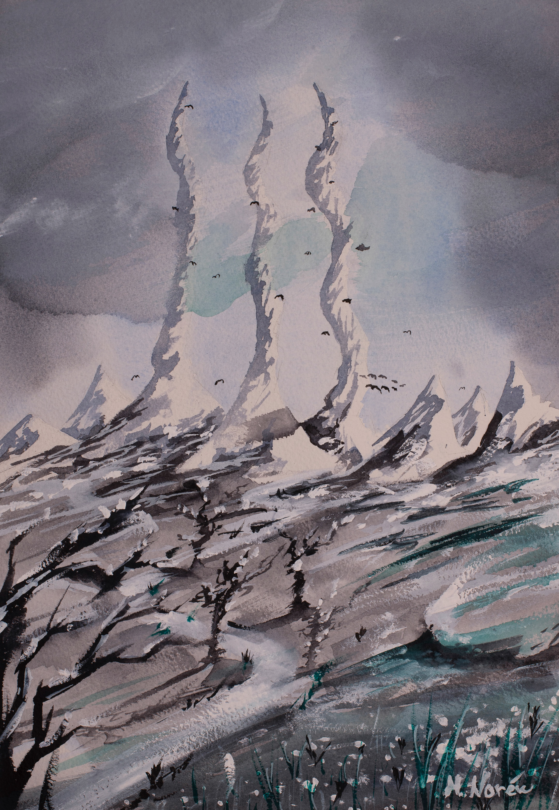 The mountains 26x38 cm
