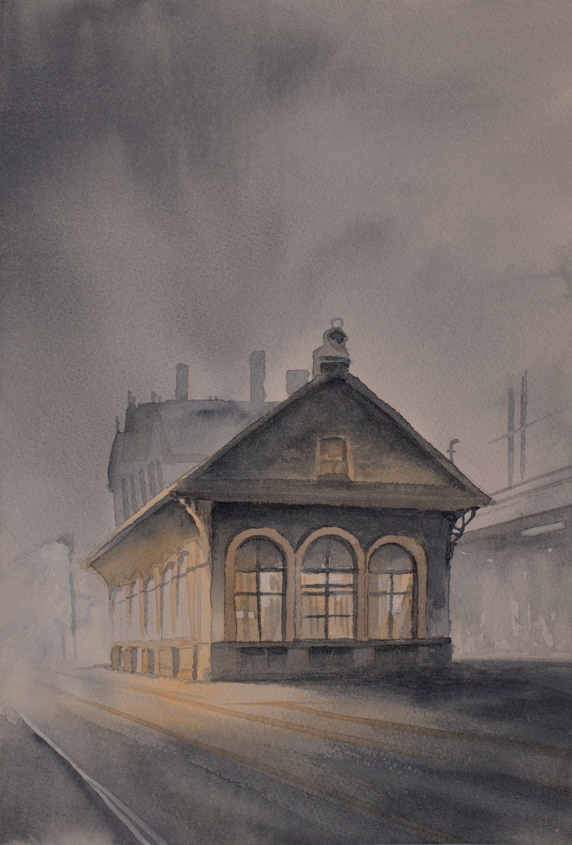 Train station 25x37 cm