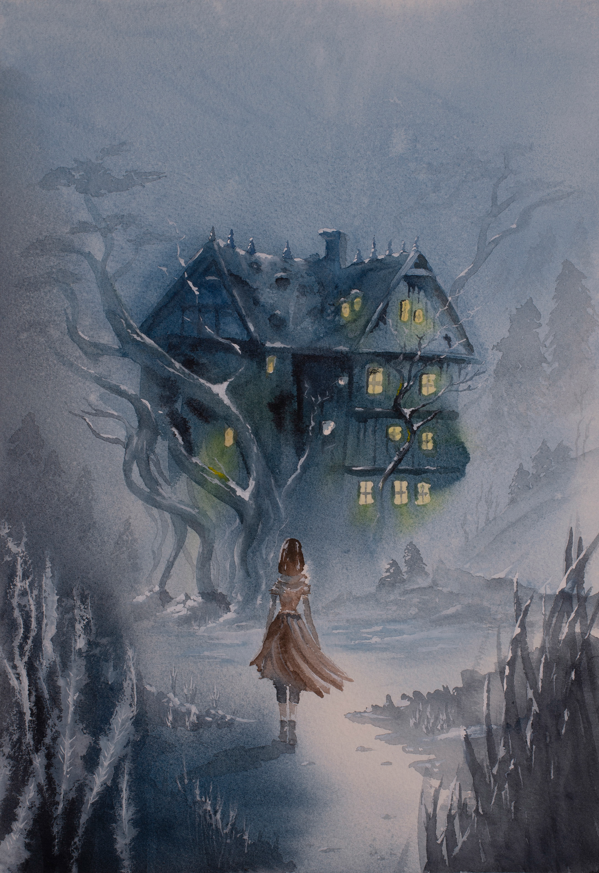 Haunted house 27x39 cm