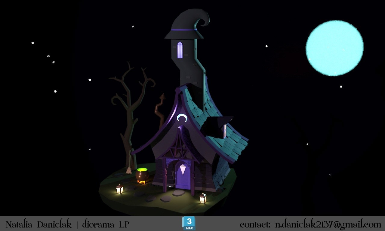 Witch House diorama (2022) 3ds Max