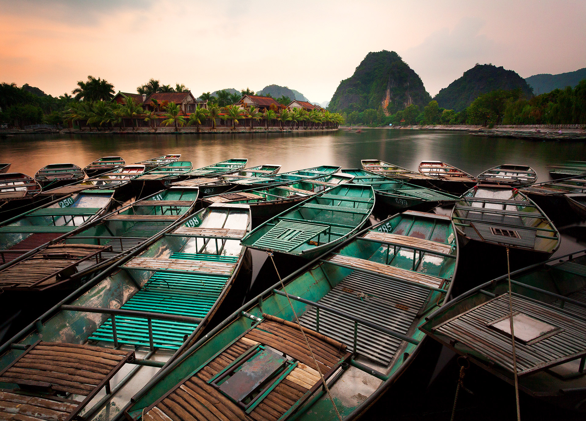 Tam Coc Harbour in the afternoon