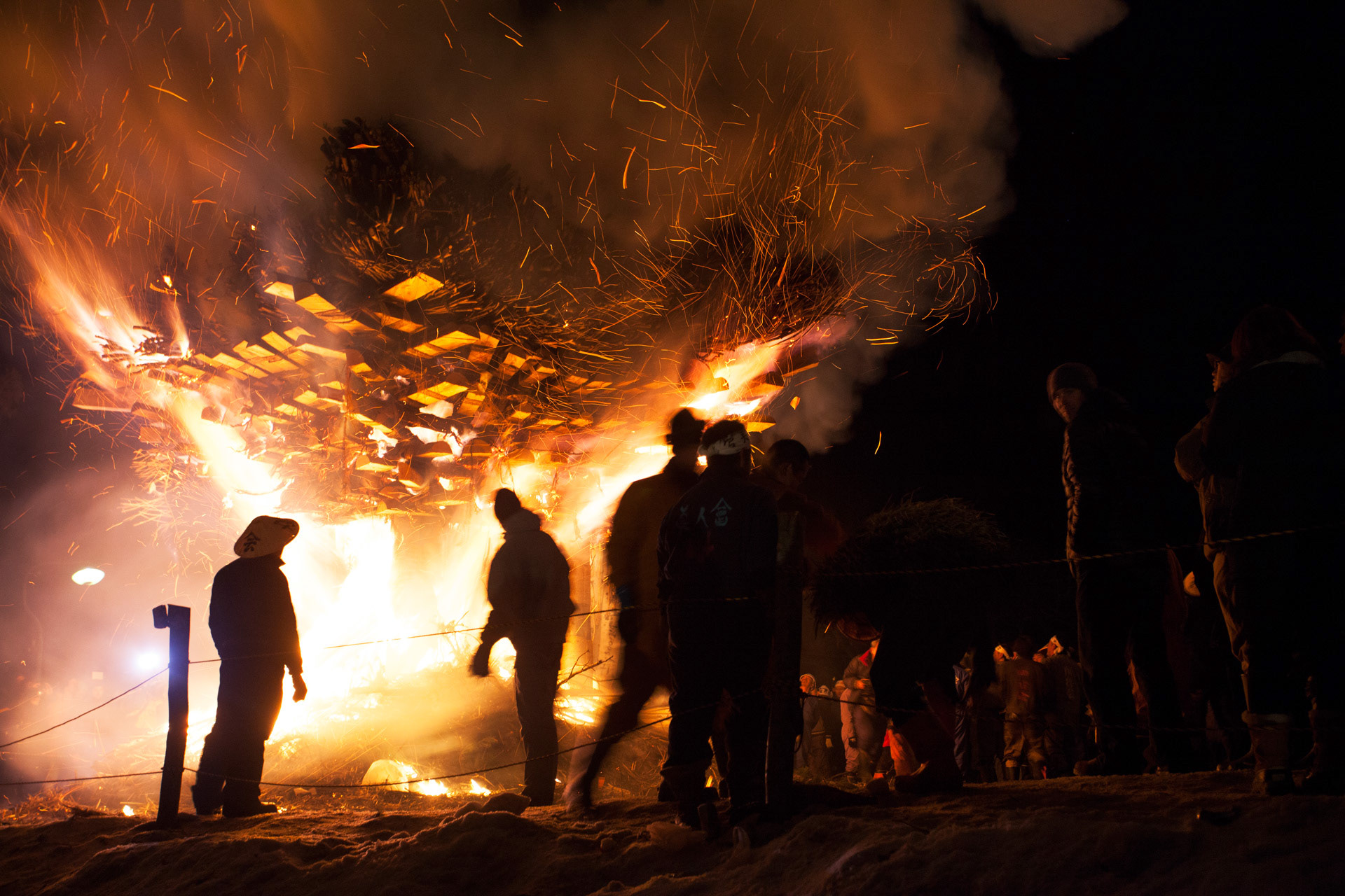 Nozawa-Onsen Fire Festival - aftermath