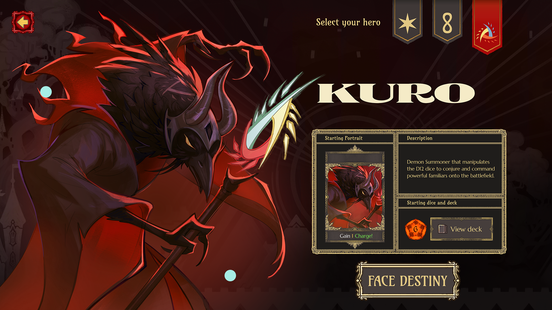DICE LEGENDS character selection UI design | Rafal Jaki